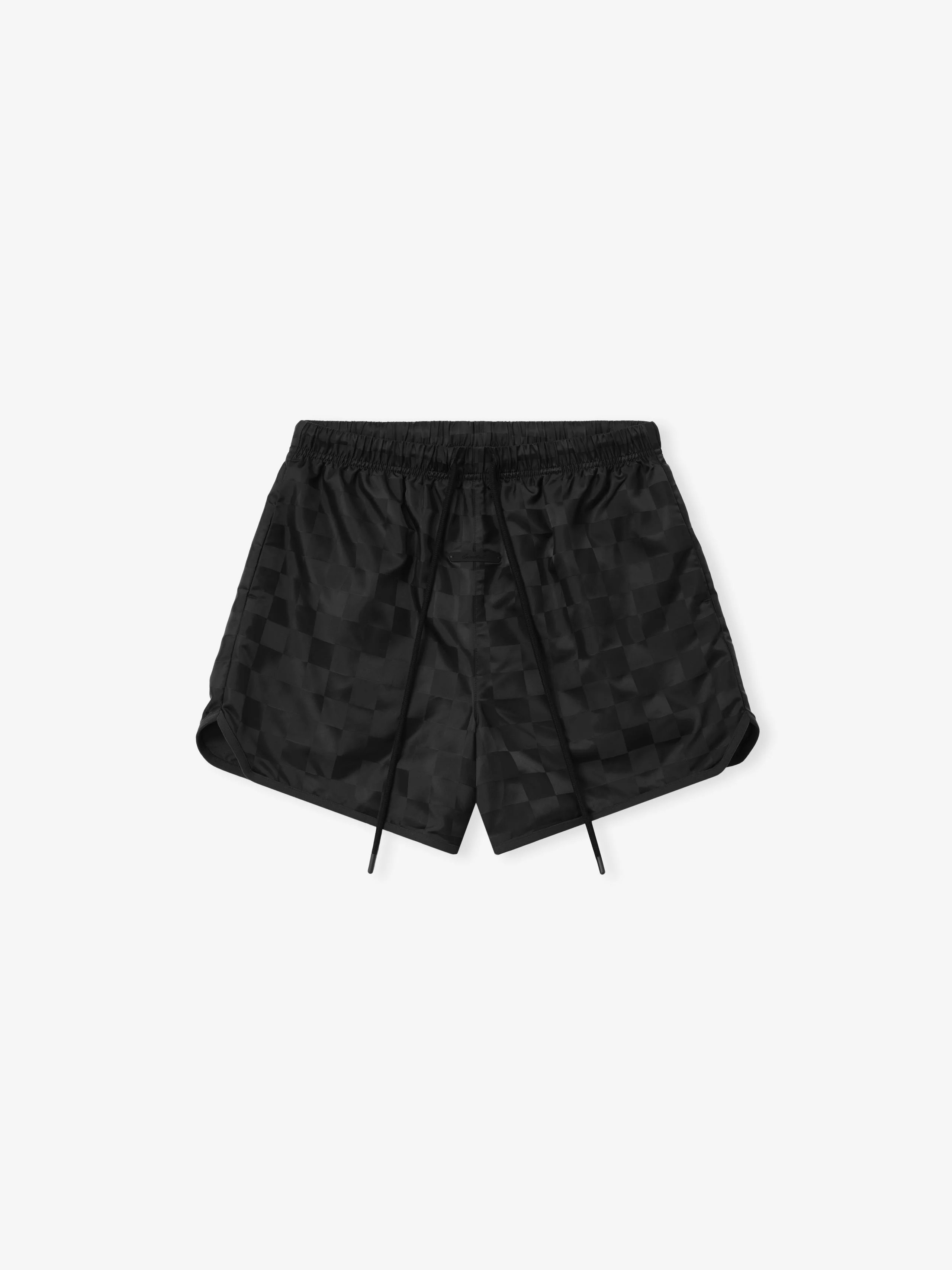 Nylon Checkered Gym Short - 1