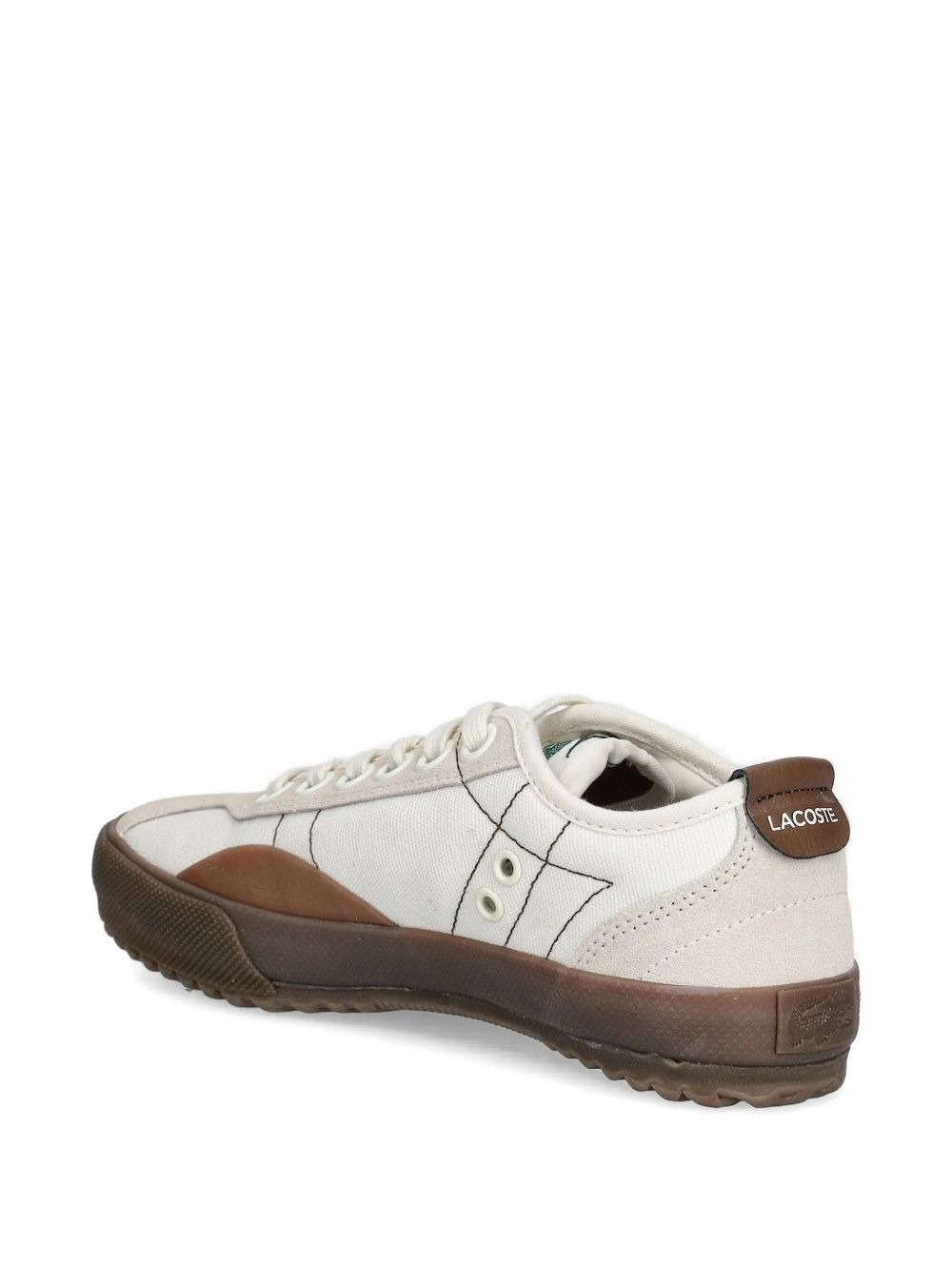 tonal-stitching detail sneakers - 3