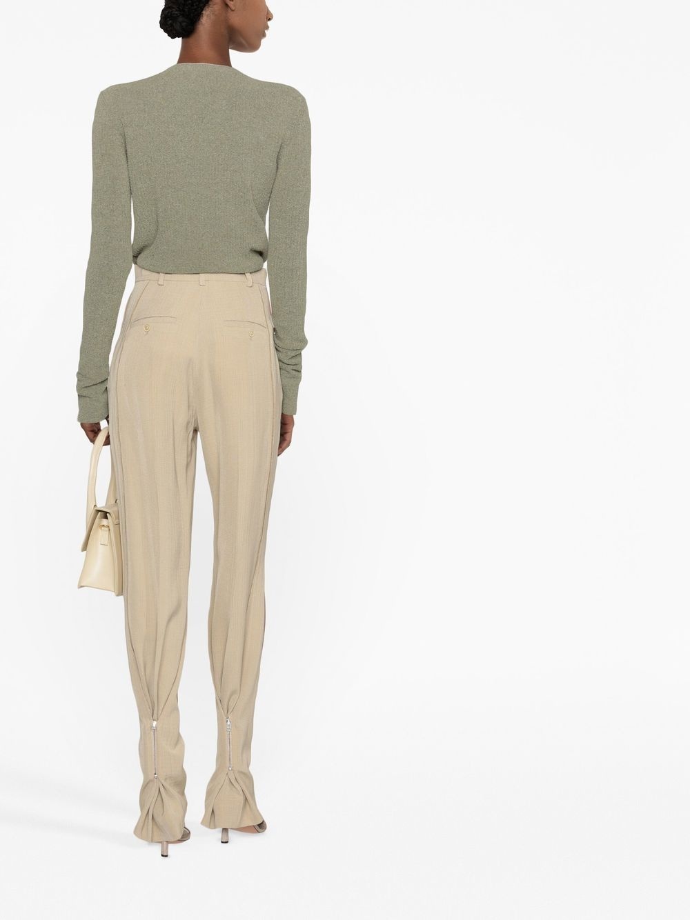 high-waisted tailored trousers - 4