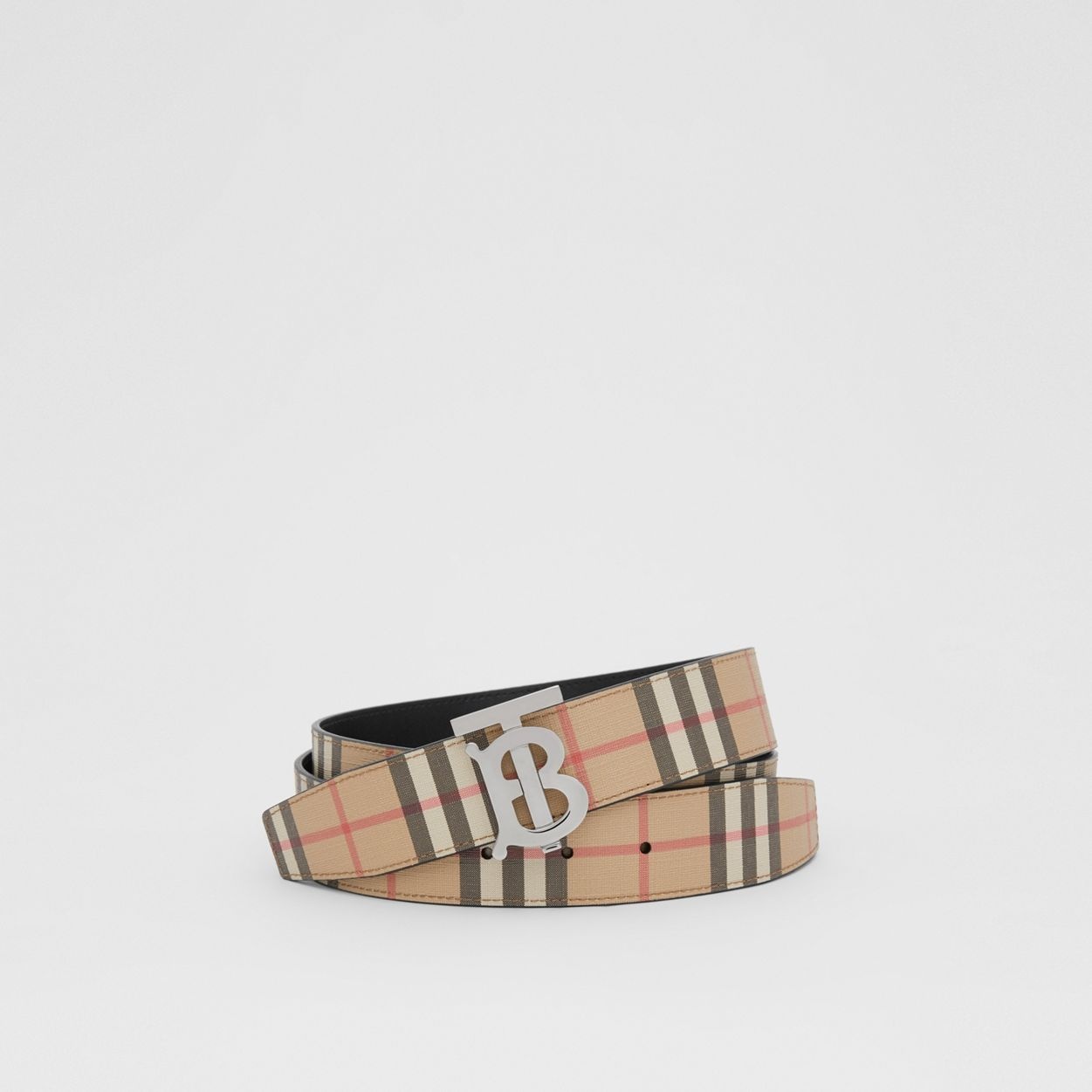 Reversible Monogram Motif Vintage Check Belt - 1