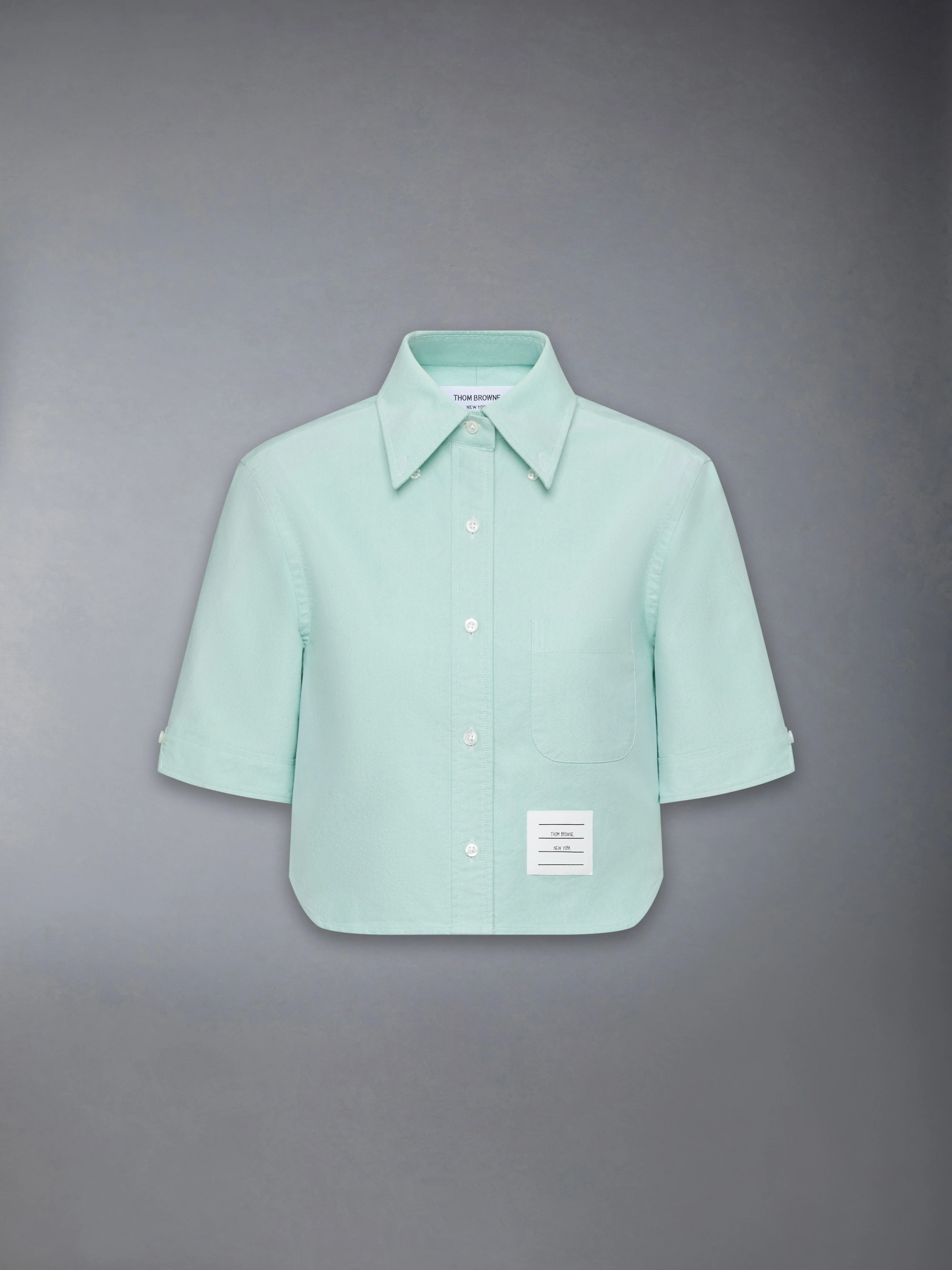 OXFORD CROPPED SHORT SLEEVE SHIRT - 1