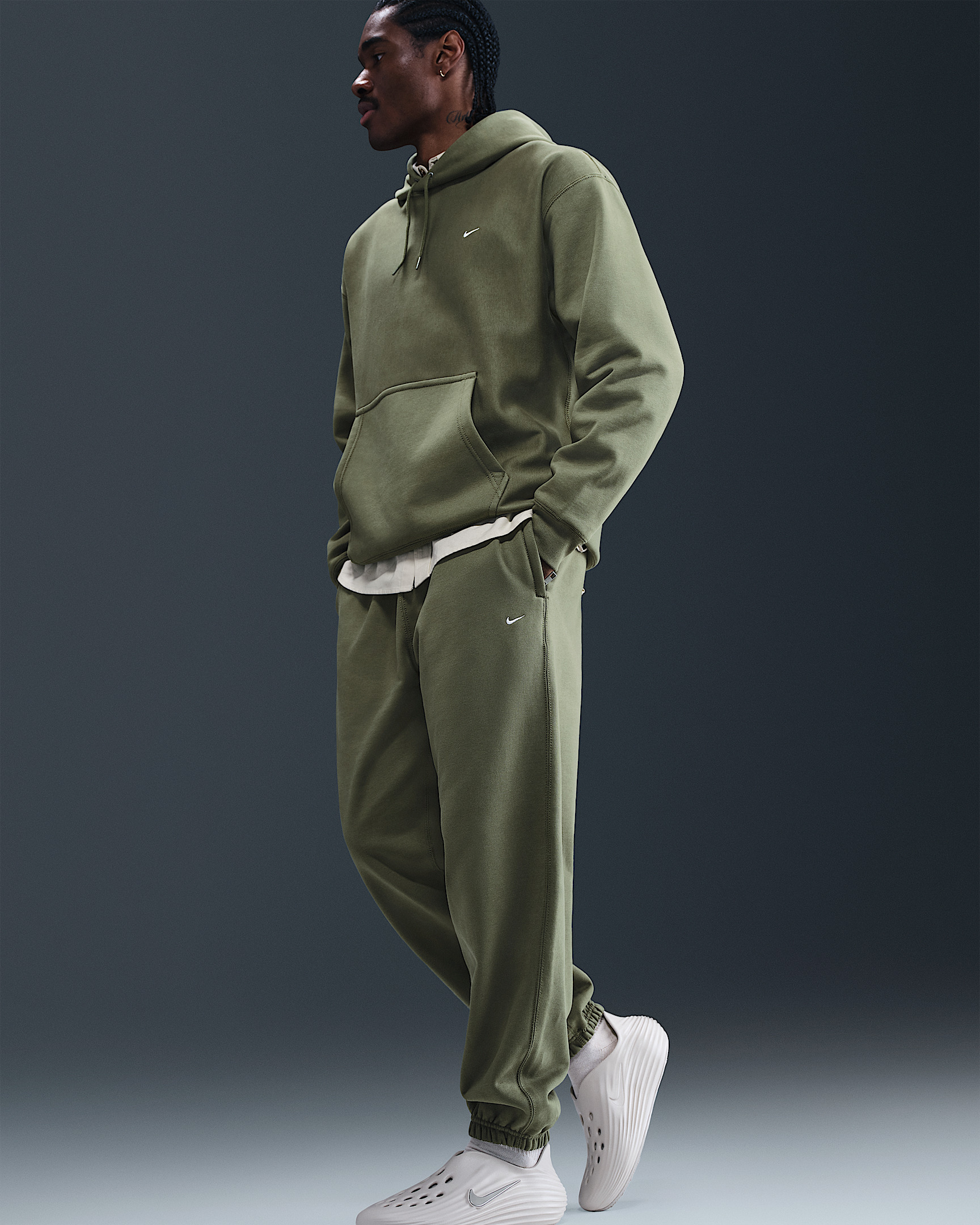 Nike Solo Swoosh Men's Cuffed Fleece Pants - 5