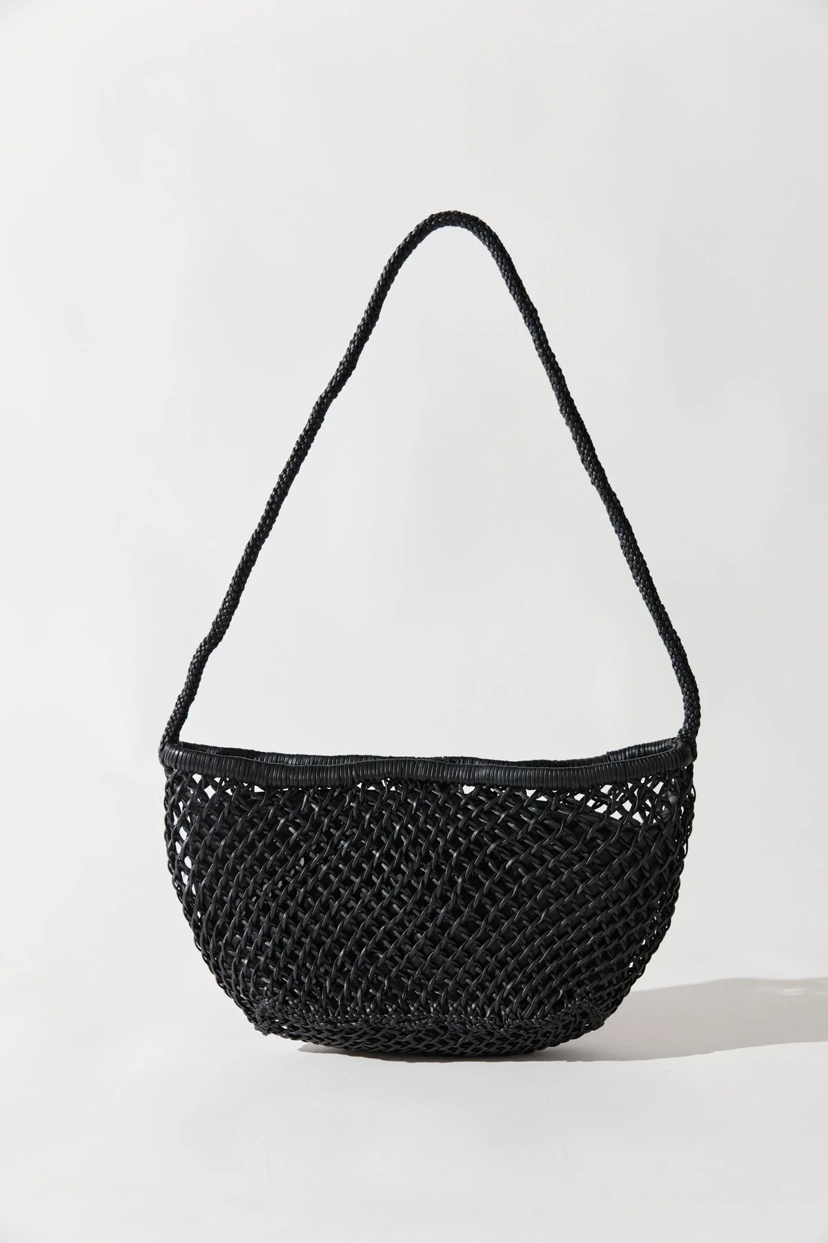Mesh Crescent Bag - Black - 1