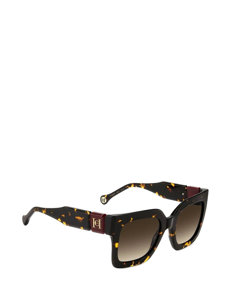 tortoiseshell-effect square-square-square-frame sunglasses 3