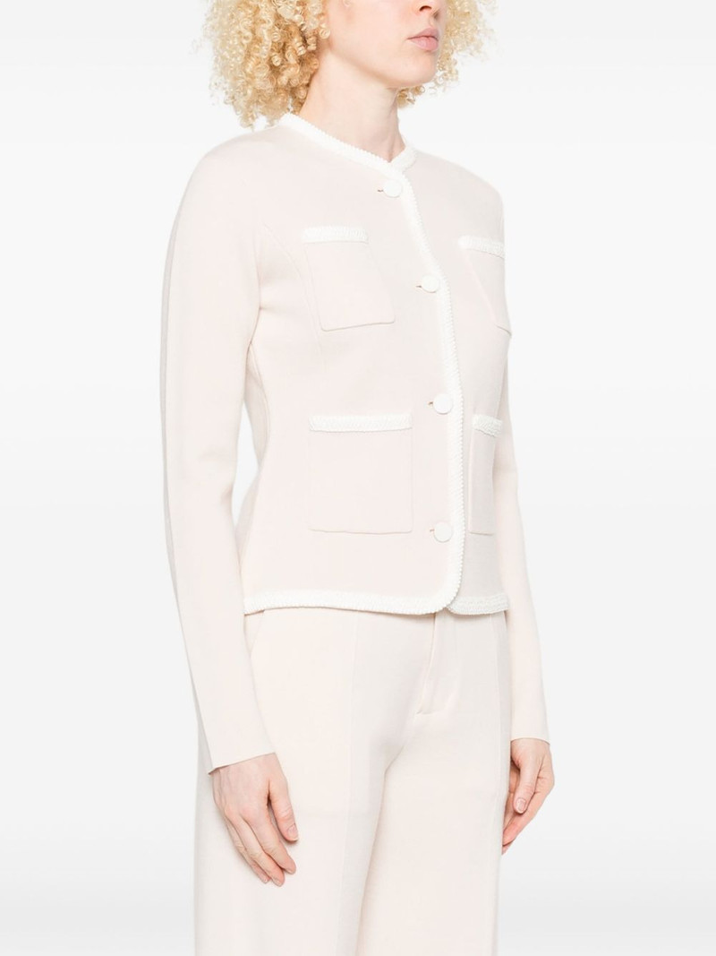 pocket-trimmed button cardigan 3