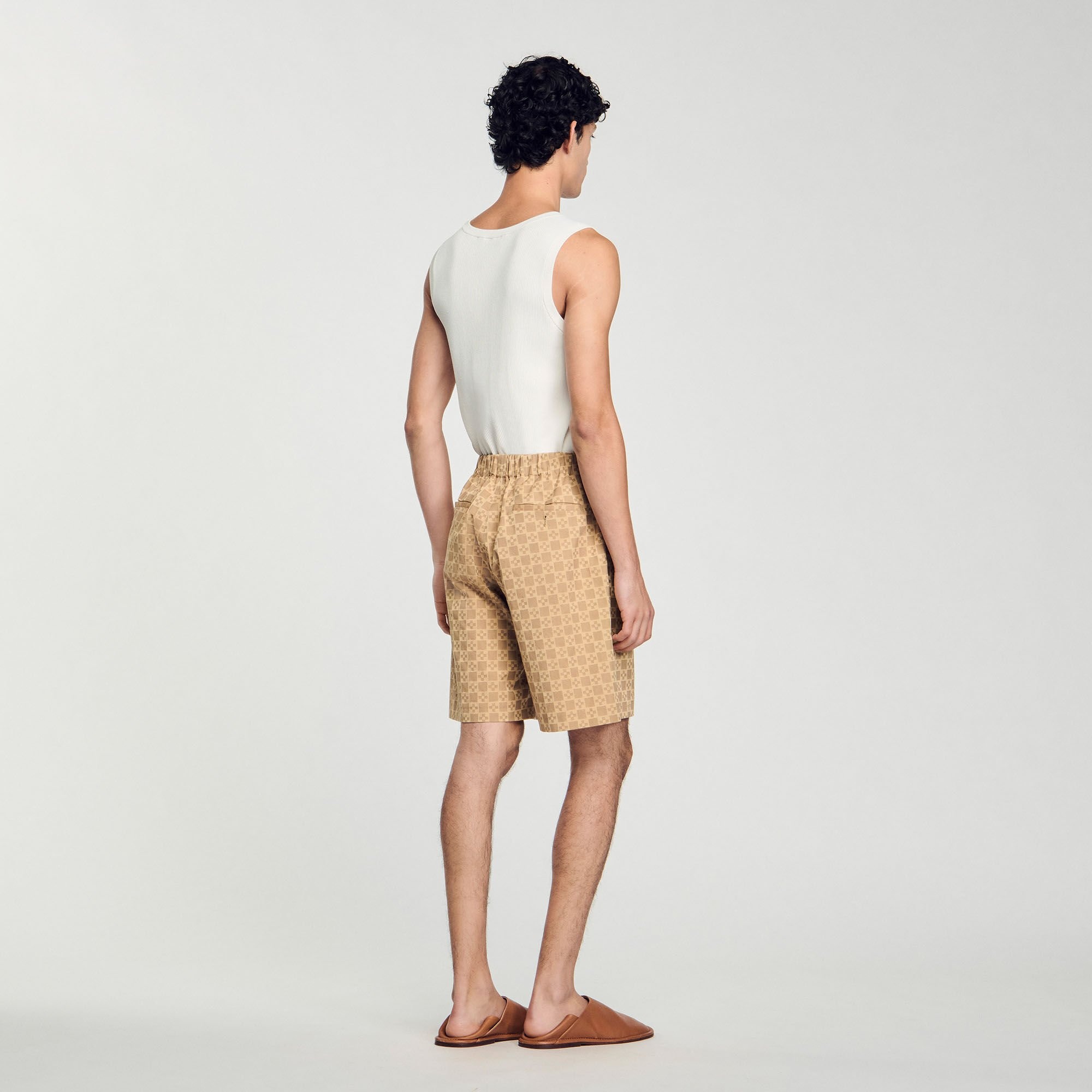 SQUARE CROSS JACQUARD SHORTS - 5