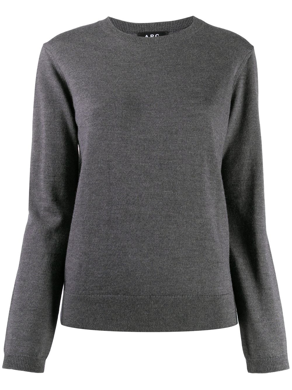 long-sleeved ribbed knit jumper - 1