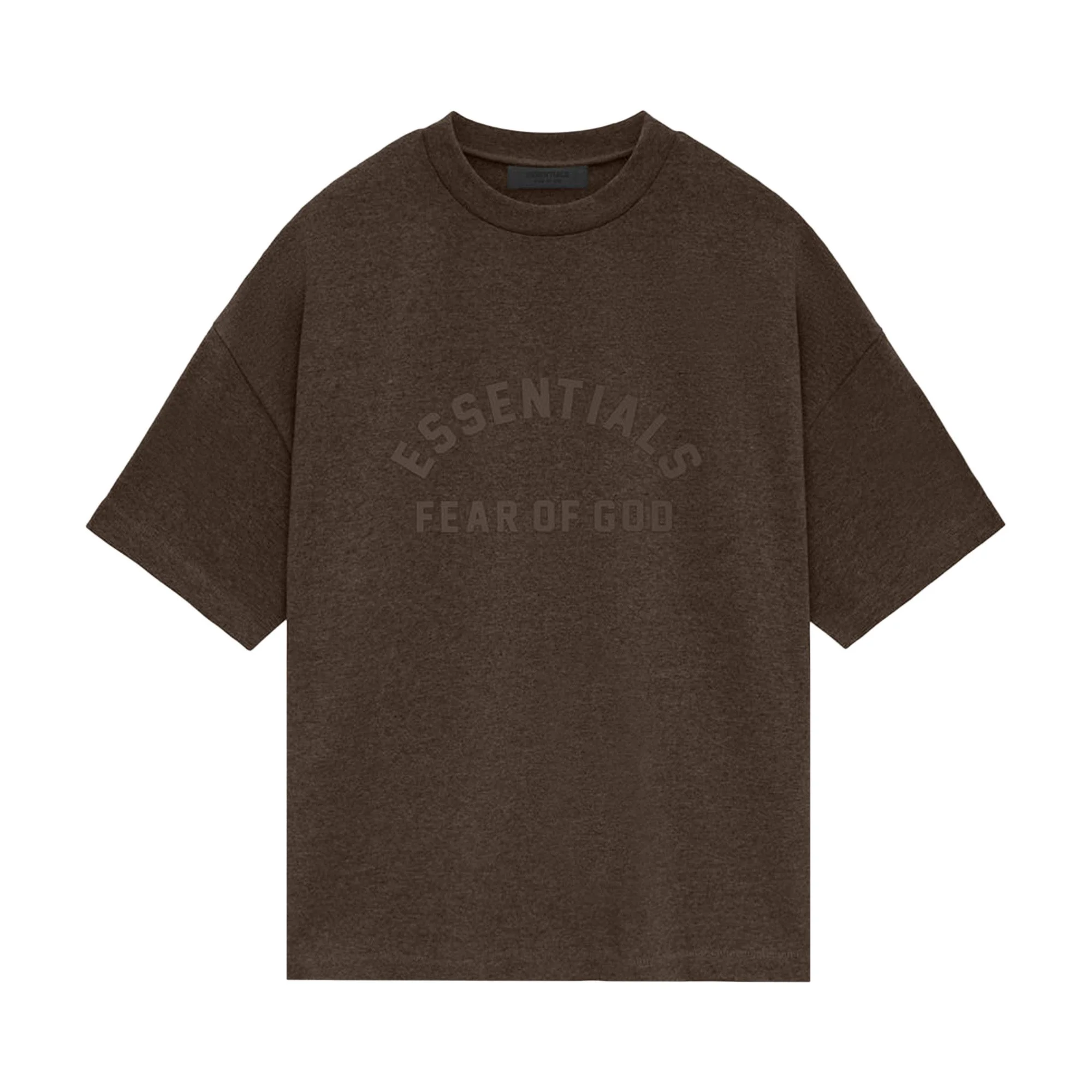 Fear of God Essentials Heavy Short-Sleeve Tee 'Heather Wood' - 1