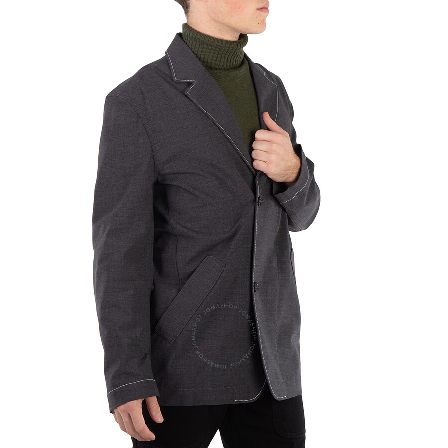 JW Anderson Contrast-Stitched Single-Breated Blazer Jacket - 3