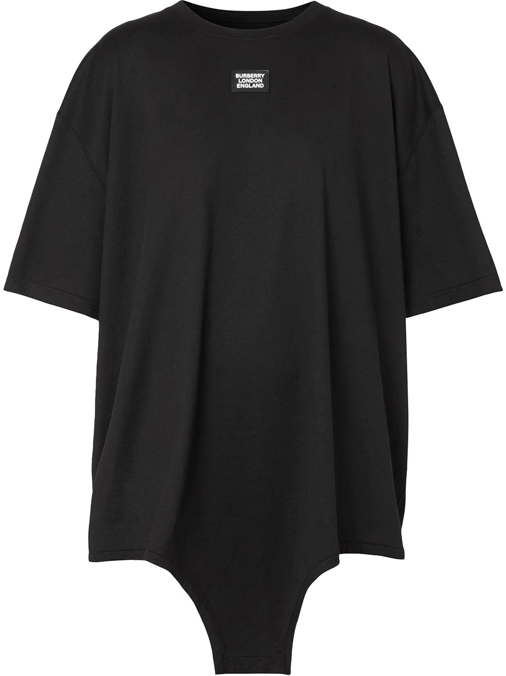 cut-out hem logo appliqué T-shirt - 1