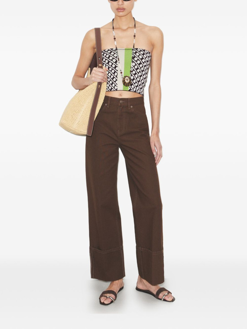 TORY BURCH jacquard bandeau top outlook