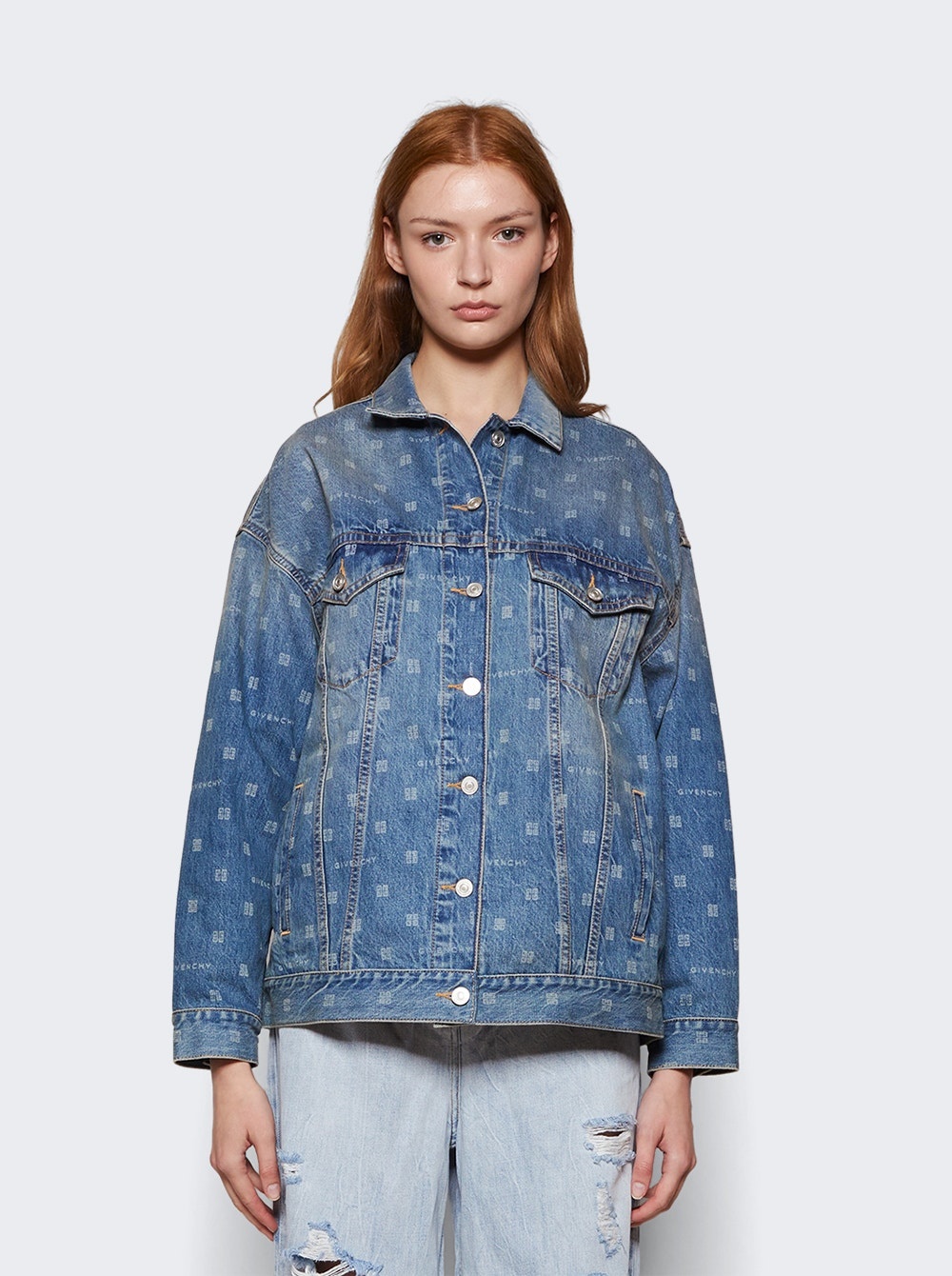 Oversized Denim Jacket Medium Blue - 3