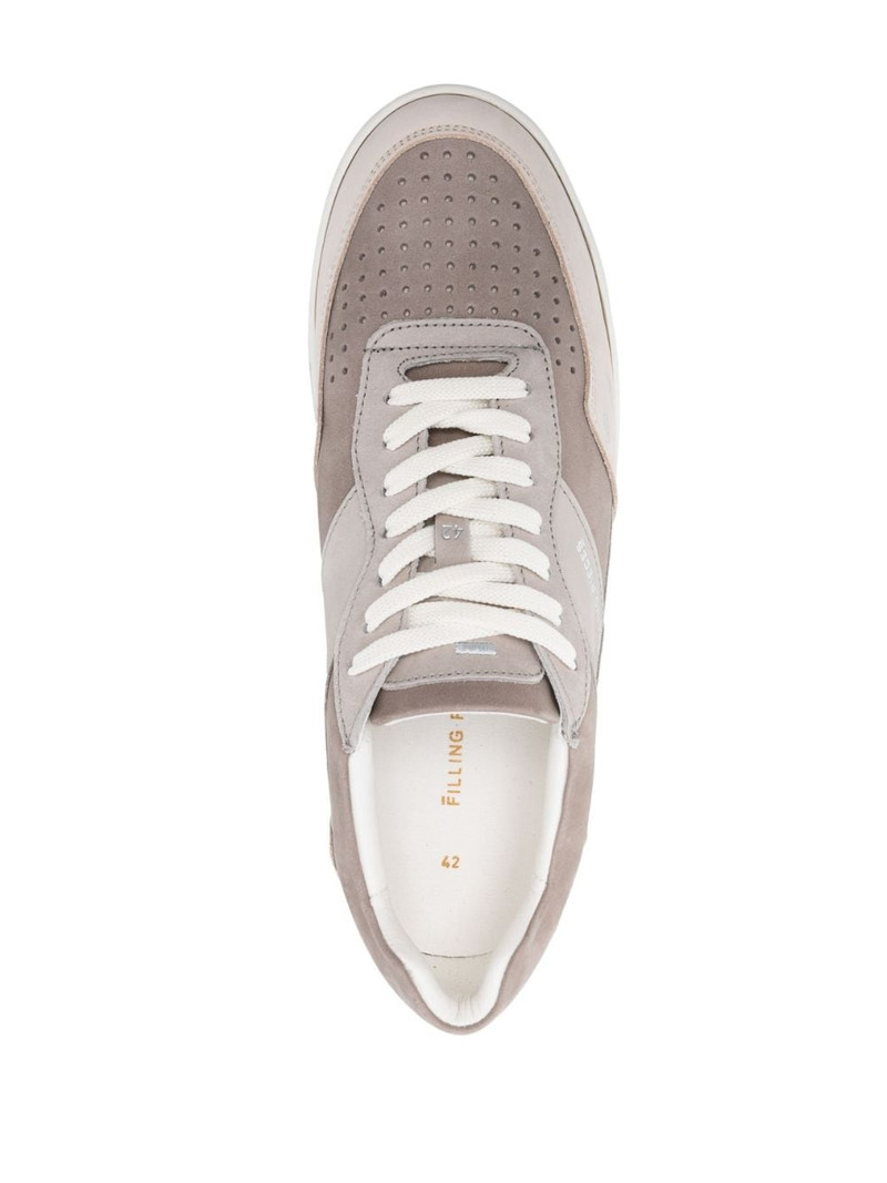 logo-print suede sneakers 4