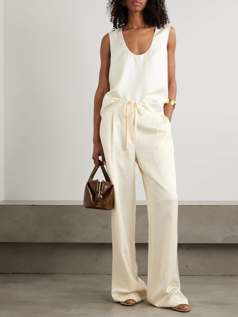 RÓHE Wide-leg twill pants Off-white outlook