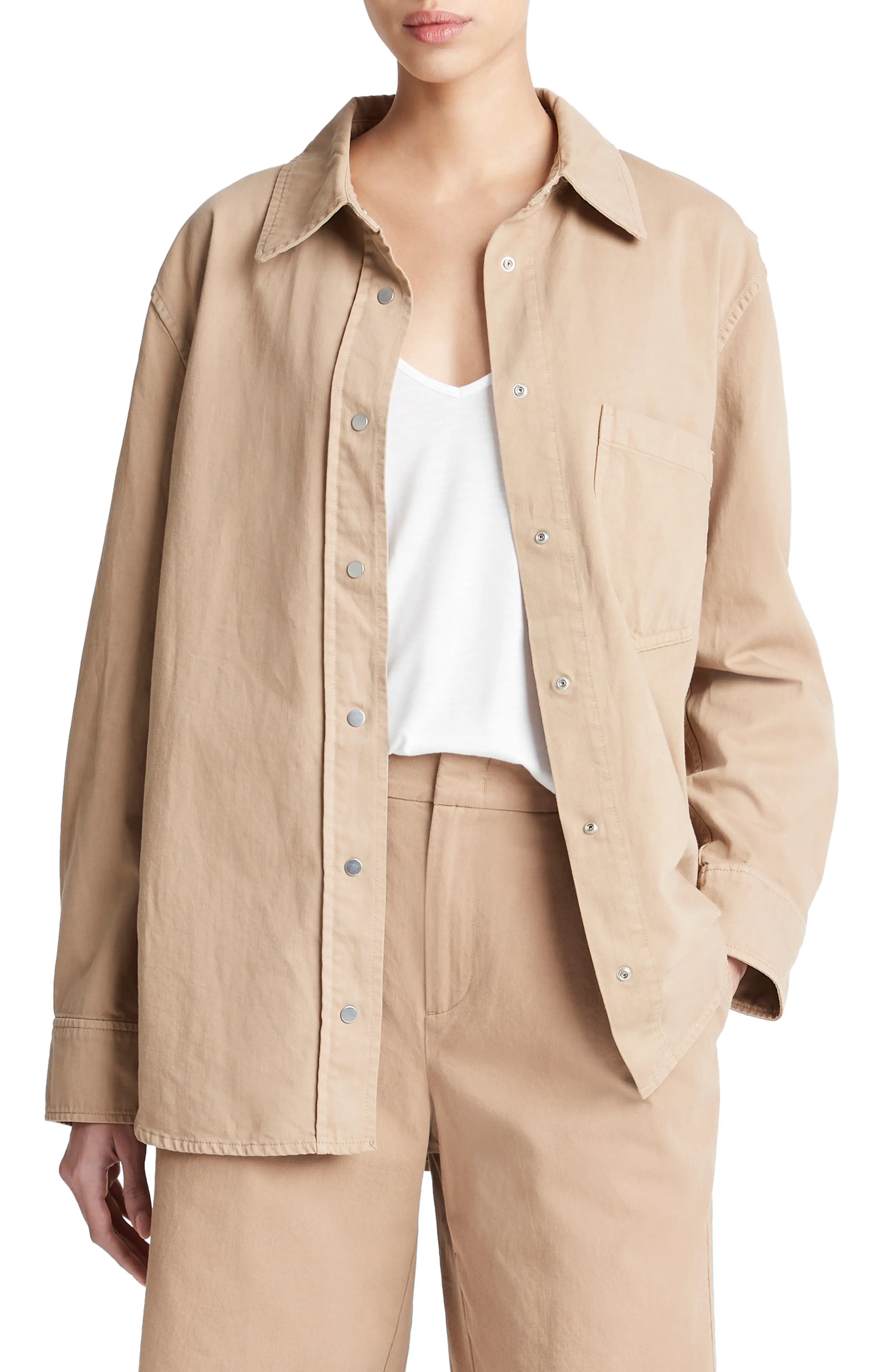 Cotton Twill Shirt Jacket - 1