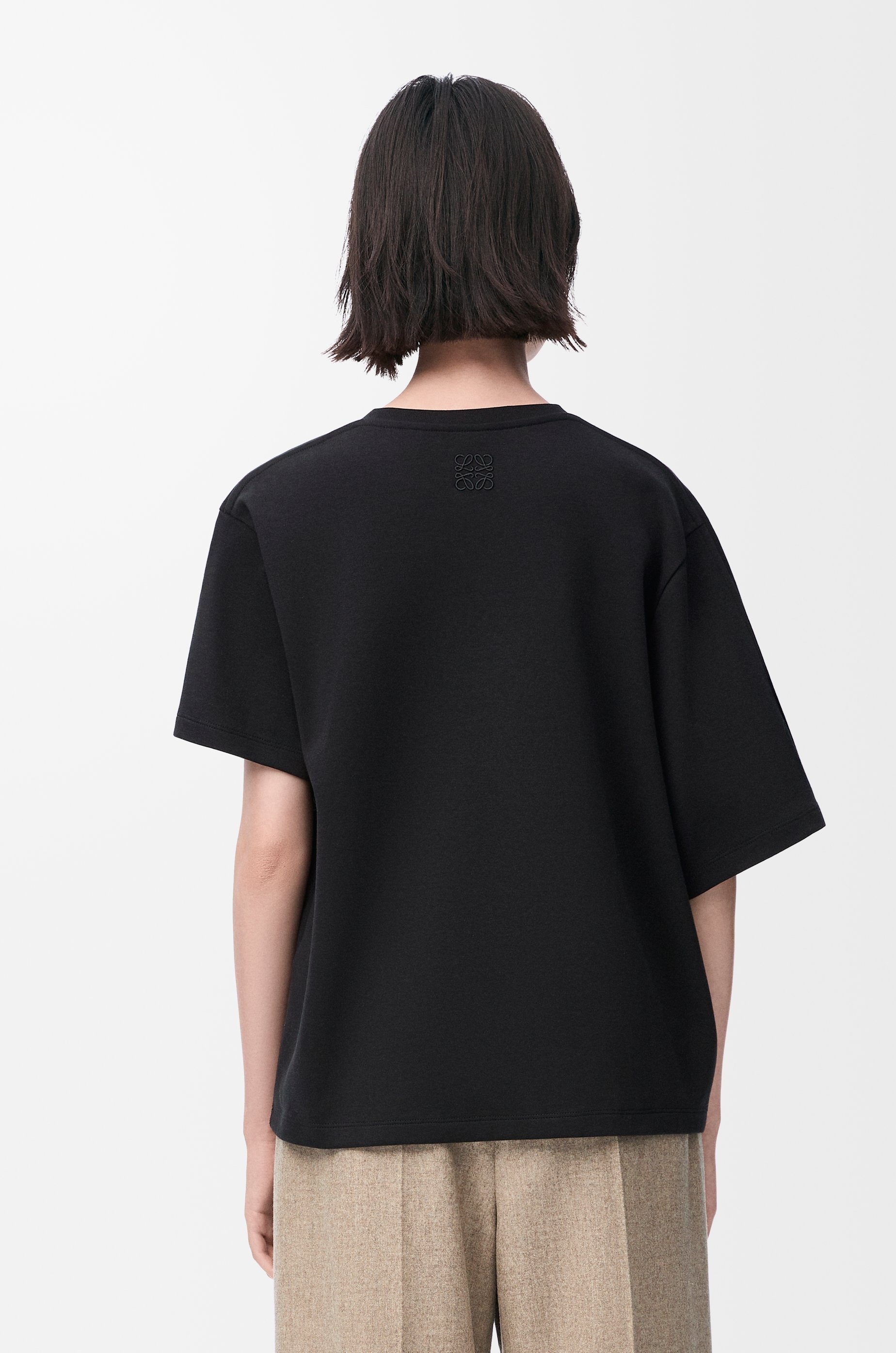 Draped T-shirt in cotton blend - 4