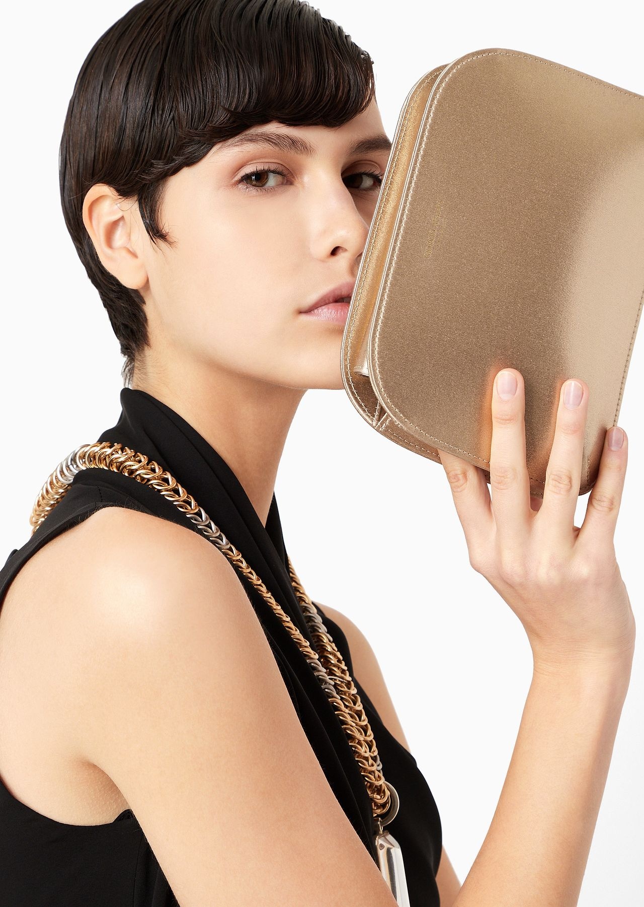 Lamé-satin la Prima clutch bag - 6