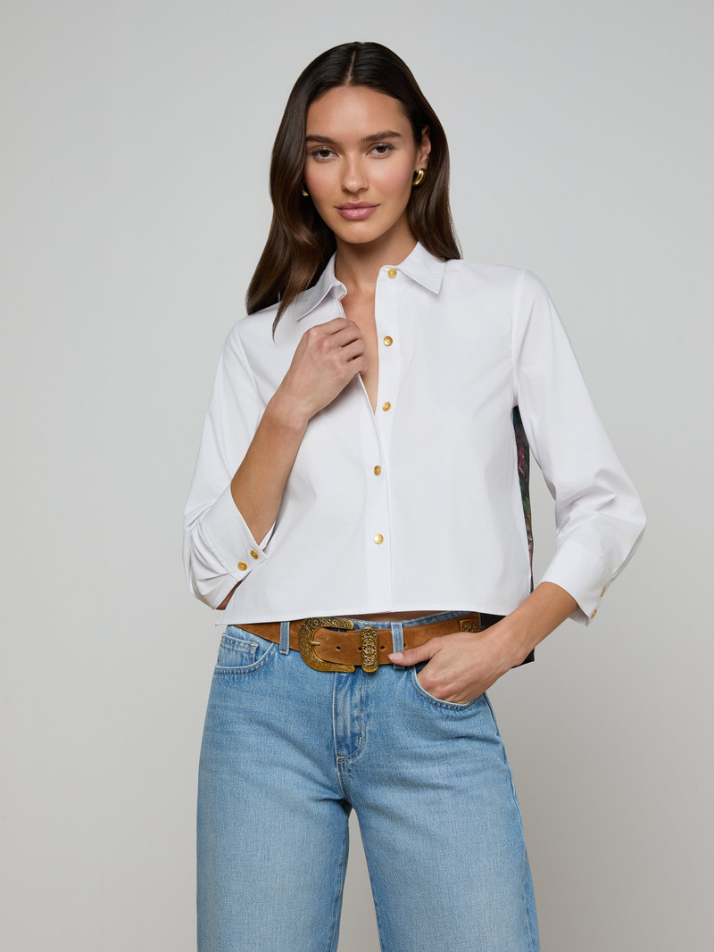 L'AGENCE Fawn Floral Print Shirt outlook