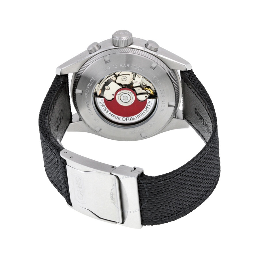 Oris - Oris Big Crown ProPilot Chronograph Black Dial Black Canvas Men's Watch 774-7699-4134BKFS - 3