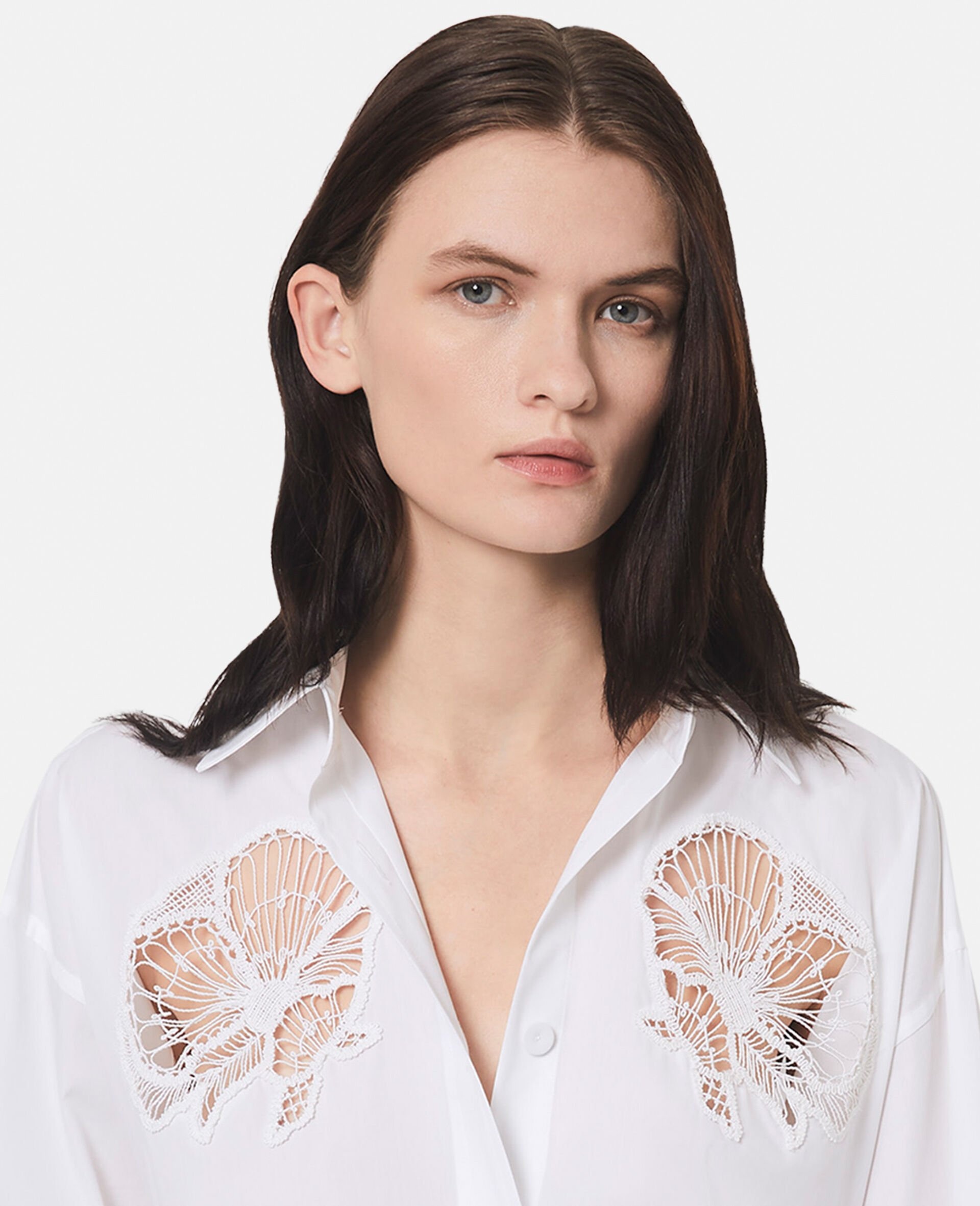 Floral Comely Panel Oxford Shirt - 4
