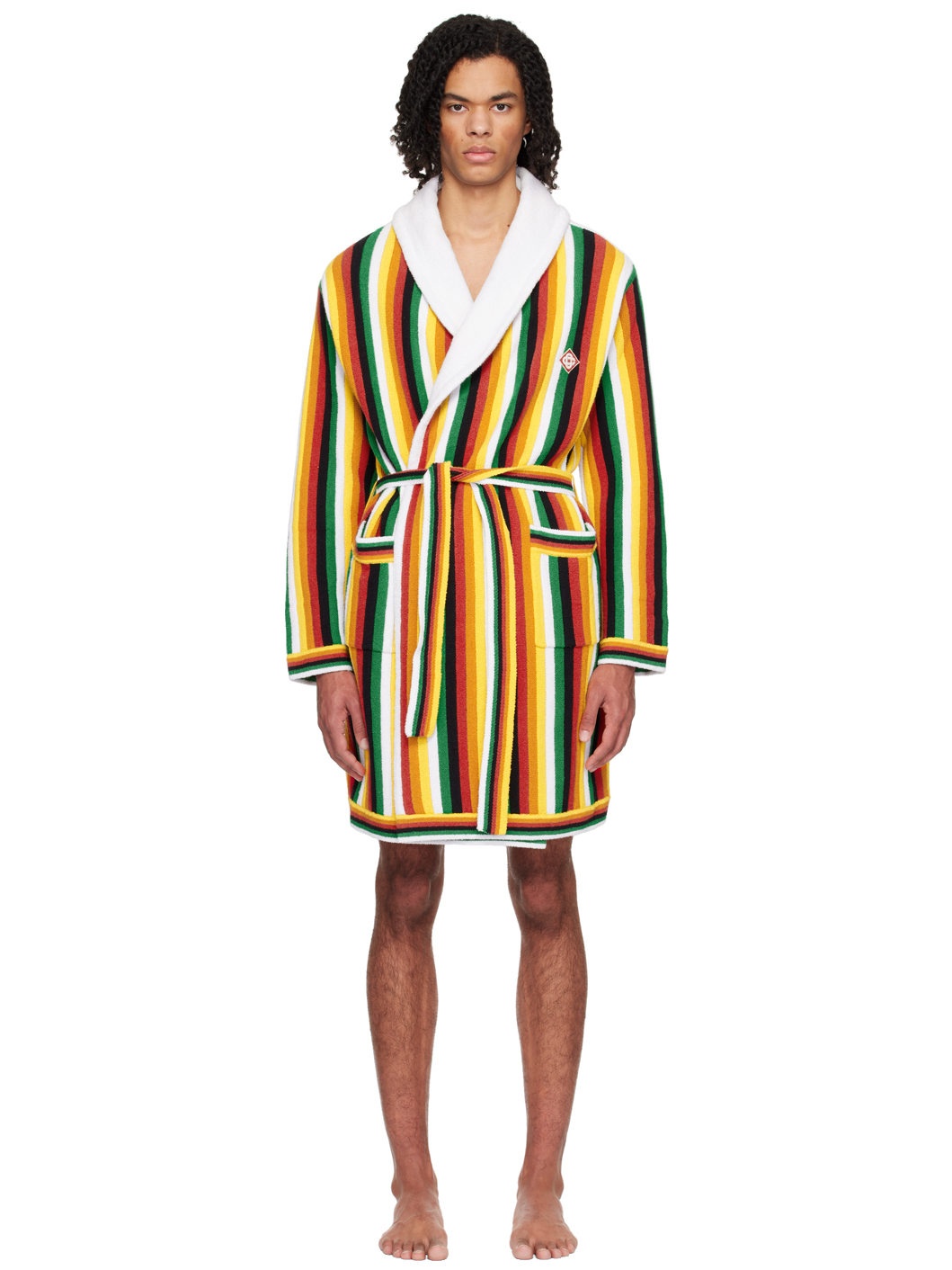 Multicolor Striped Robe - 1