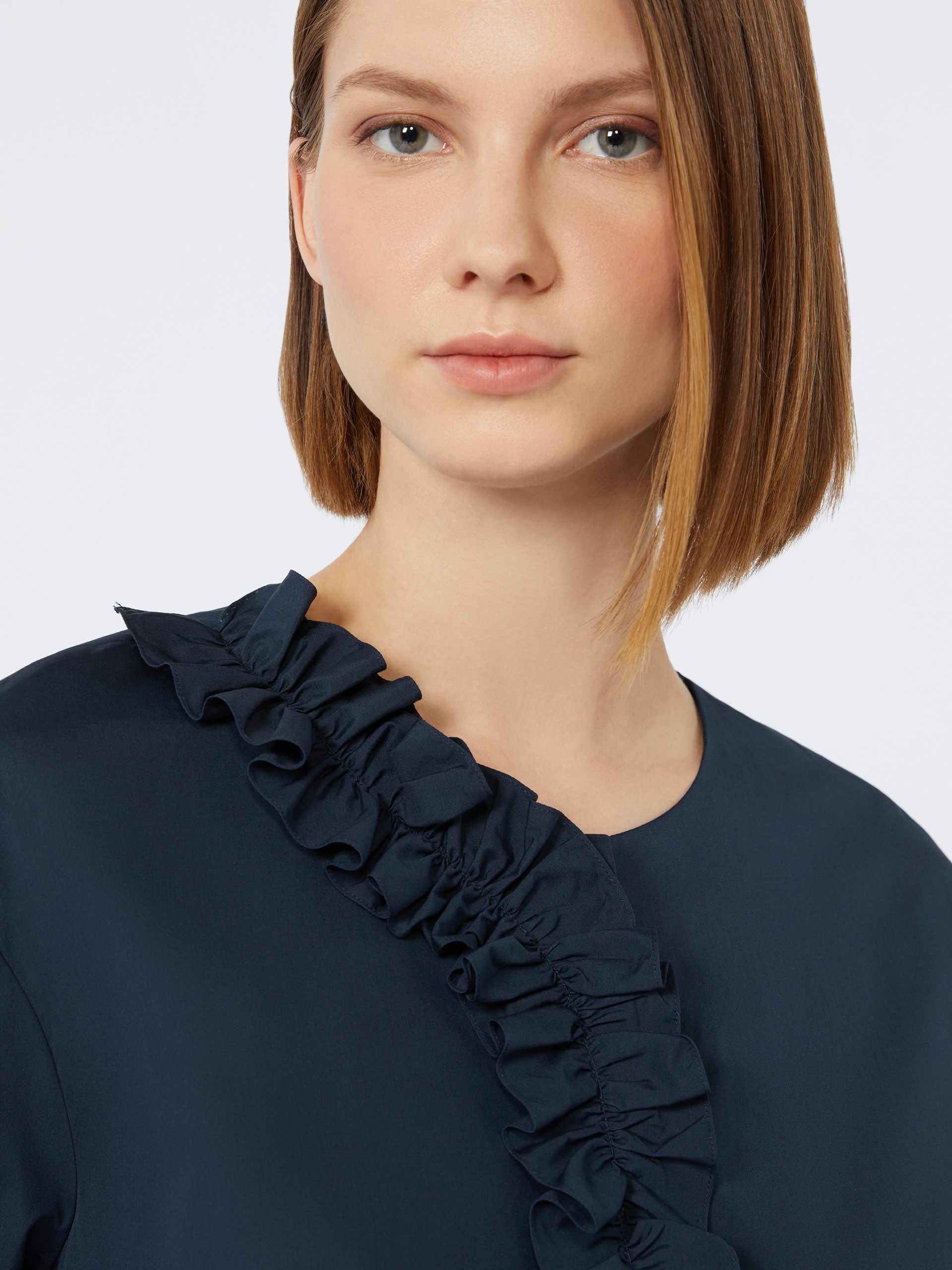 MUSA Flounce-detail washed cotton shirt - 5
