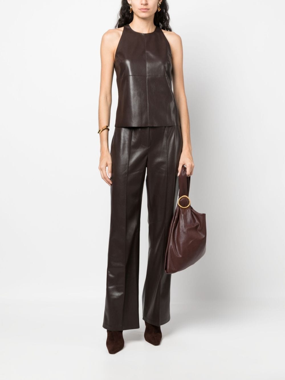 faux-leather tank top - 2