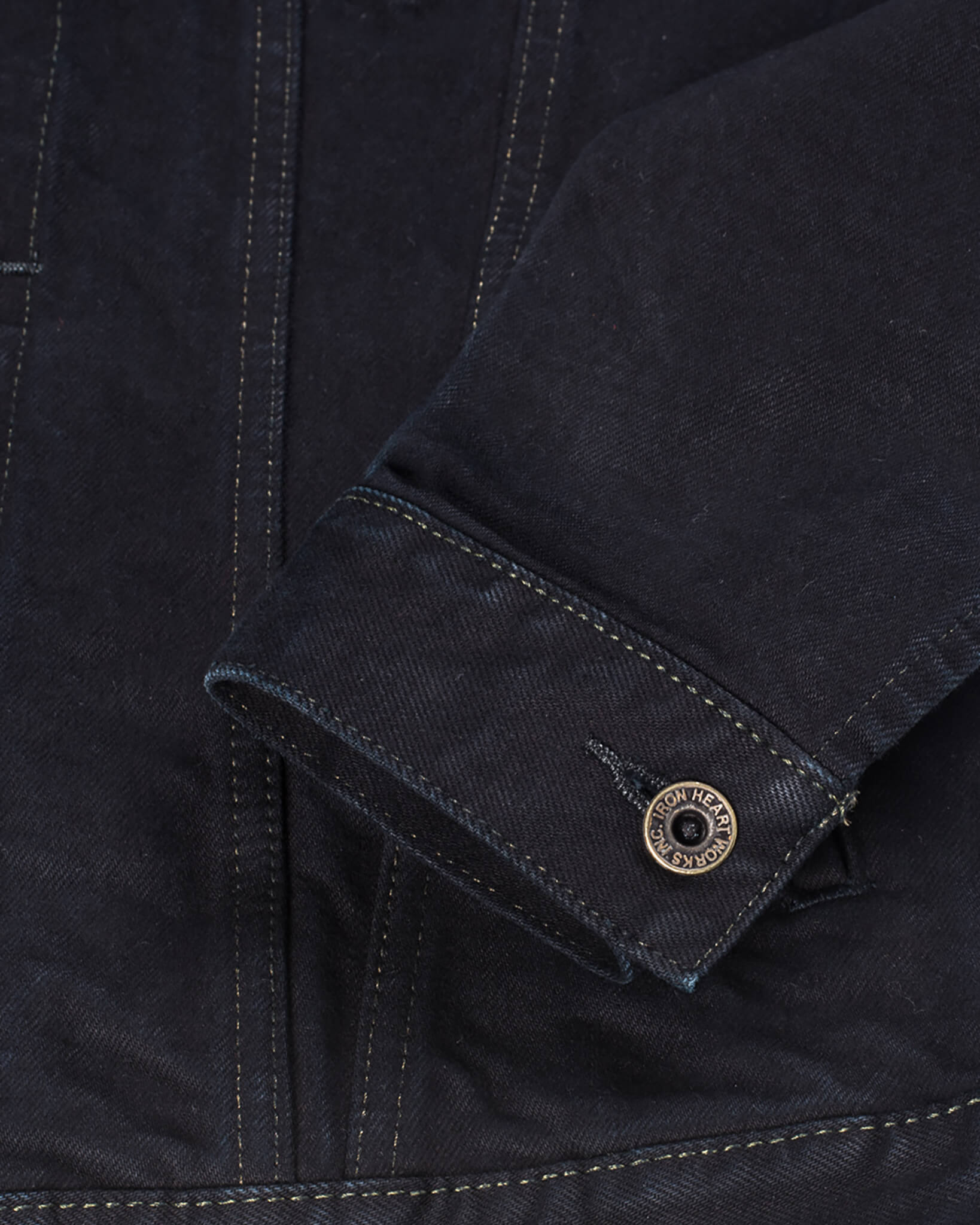 IH-526J-142OD 14oz Selvedge Denim Modified Type III Jacket - Indigo Overdyed Black - 6