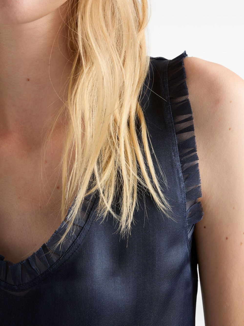 embroidered silk midi dress - 5