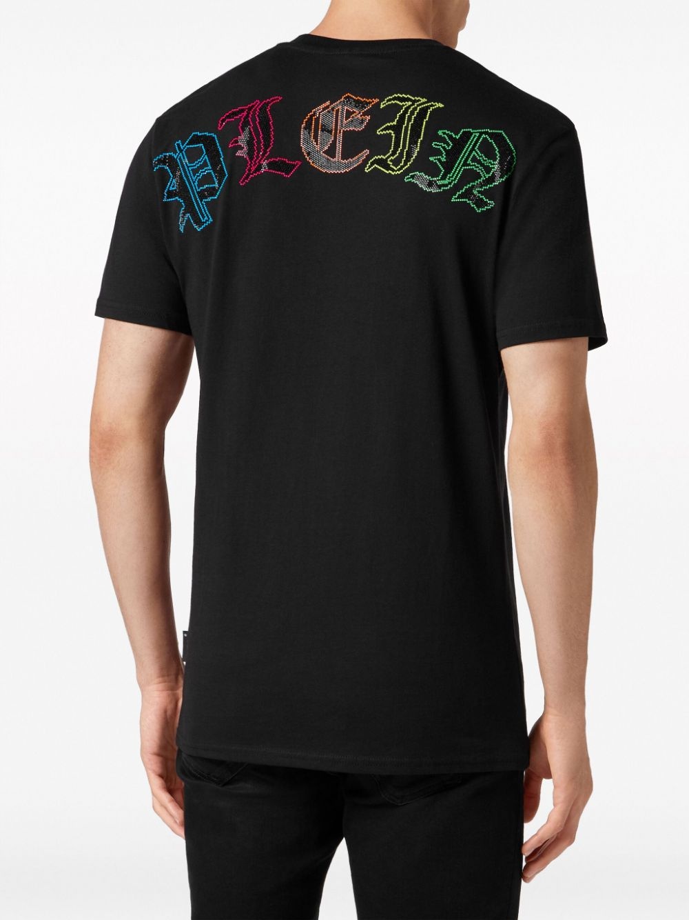 logo-embroidered cotton T-shirt - 4