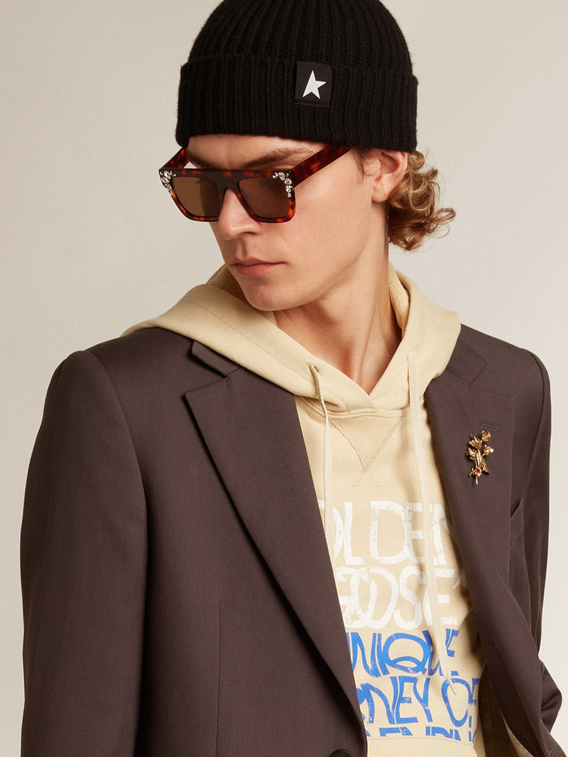 Golden Goose Single-breasted blazer in gray wool outlook