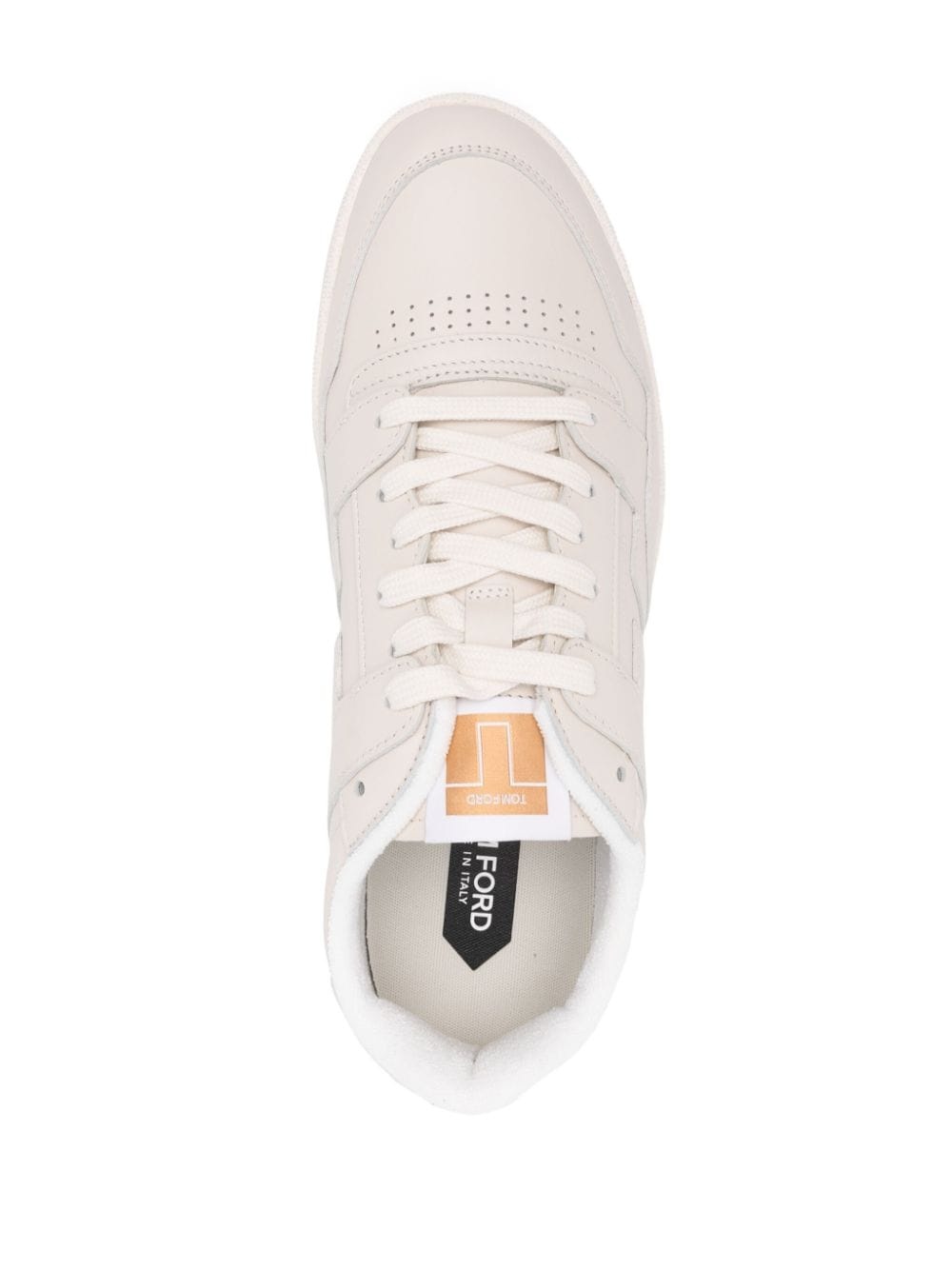 logo-debossed leather sneakers - 4