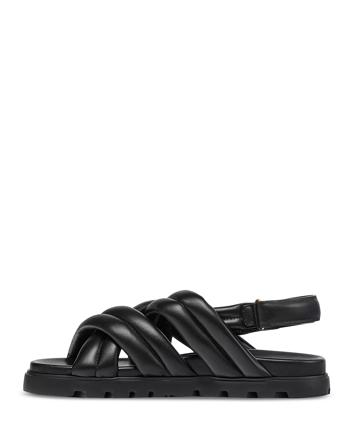 Women's Quilted Leather Flat Sandals - 2