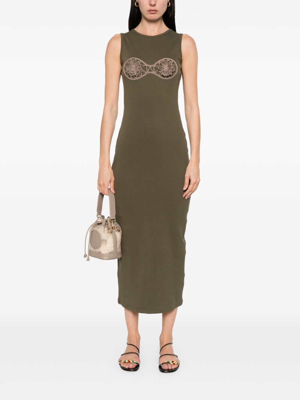 ribbed midi dress - 2