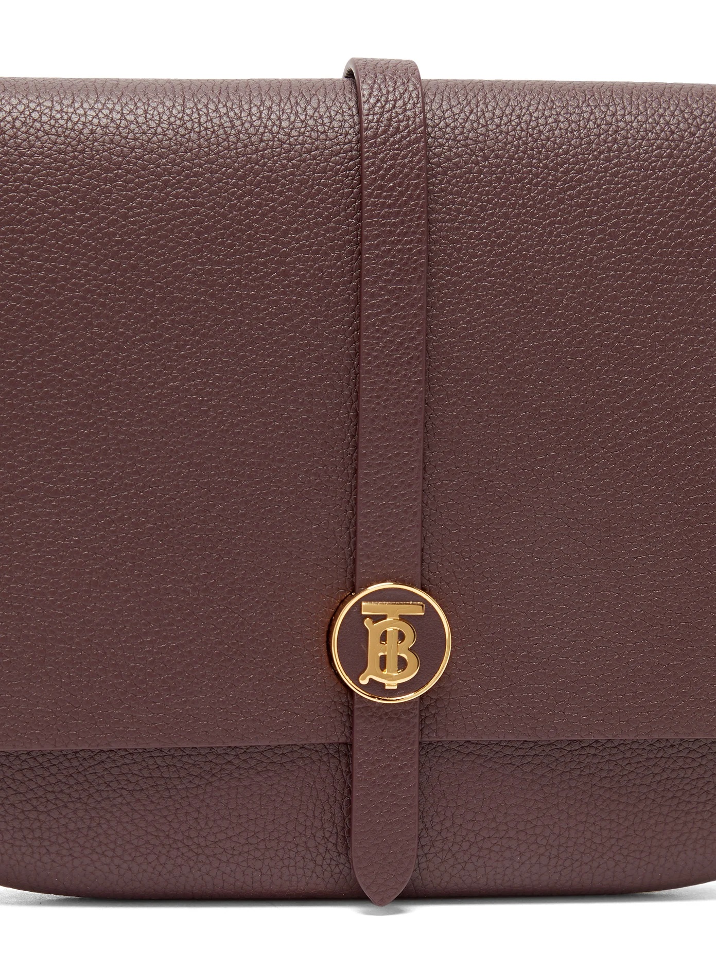 TB-monogram leather clutch - 6