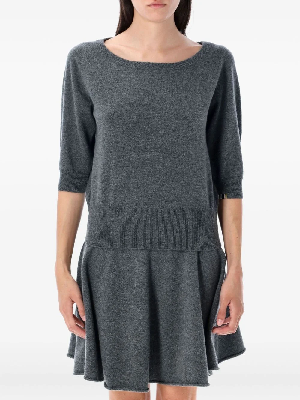Marianne half-sleeve cashmere top - 1