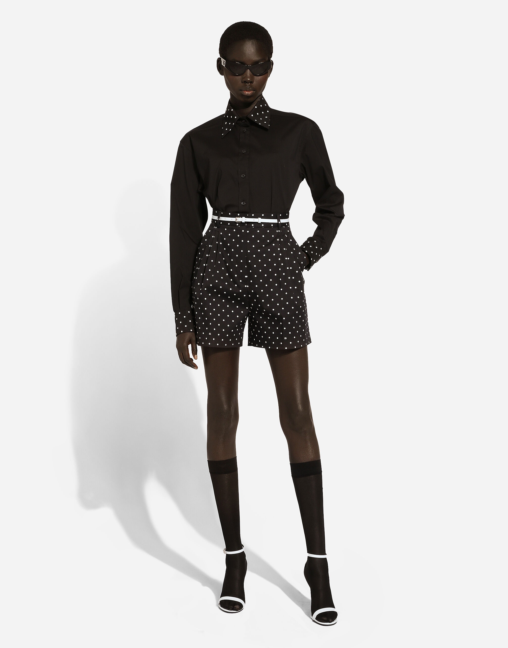 Polka-dot cotton shorts - 2
