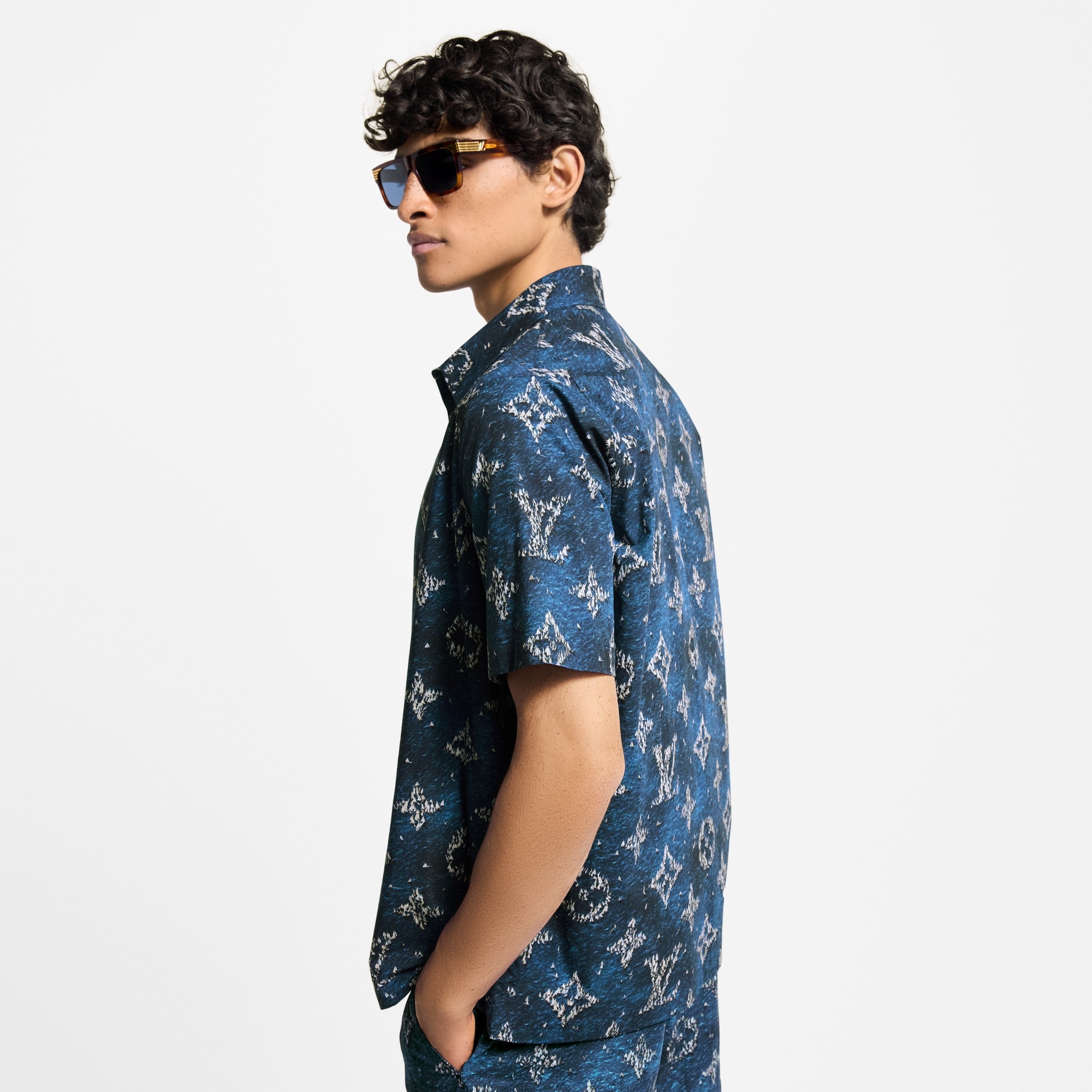 Printed Monogram Short-Sleeved Shirt - 5