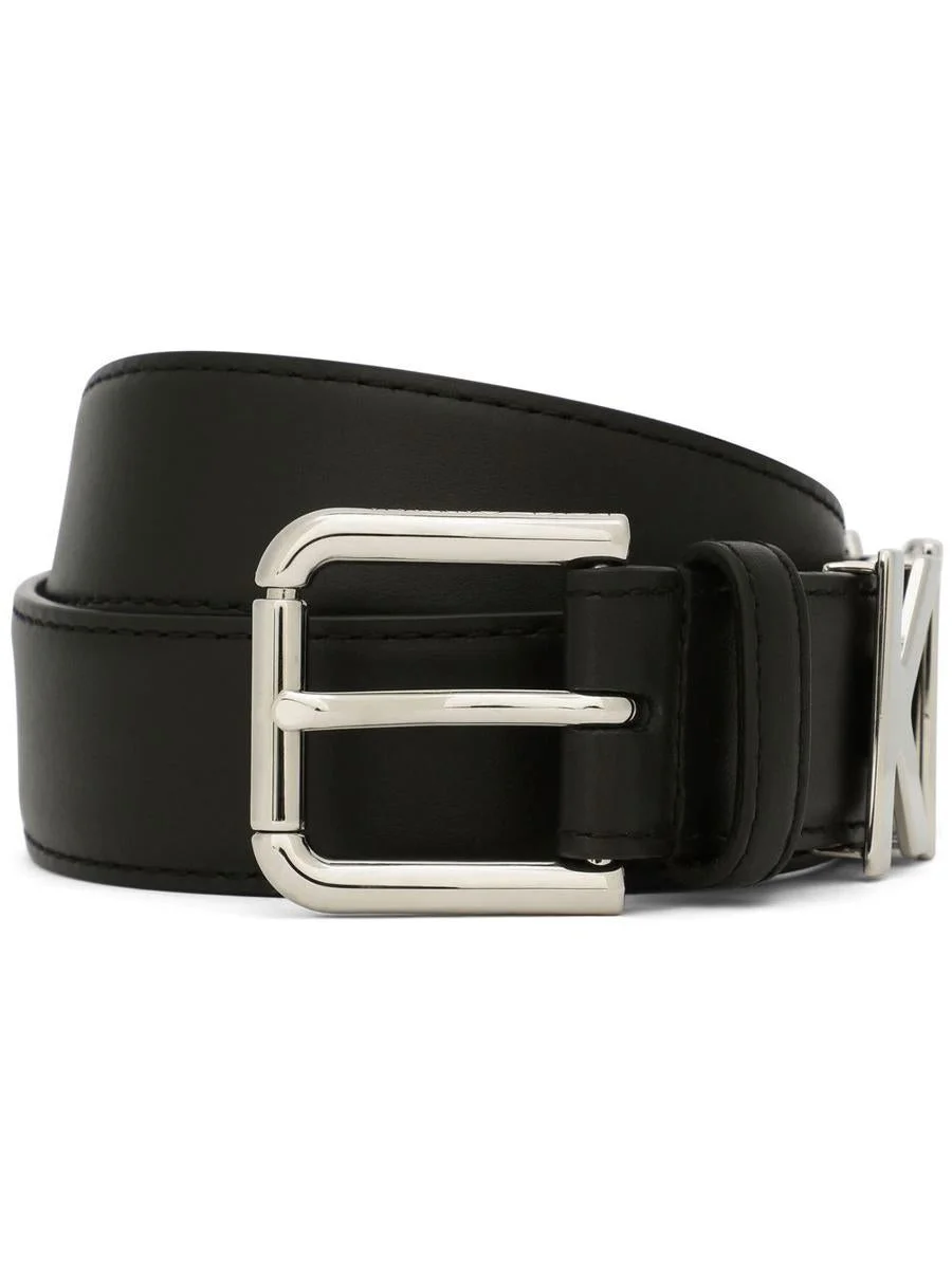 DOLCE & GABBANA LOGO LEATHER BELT - 1