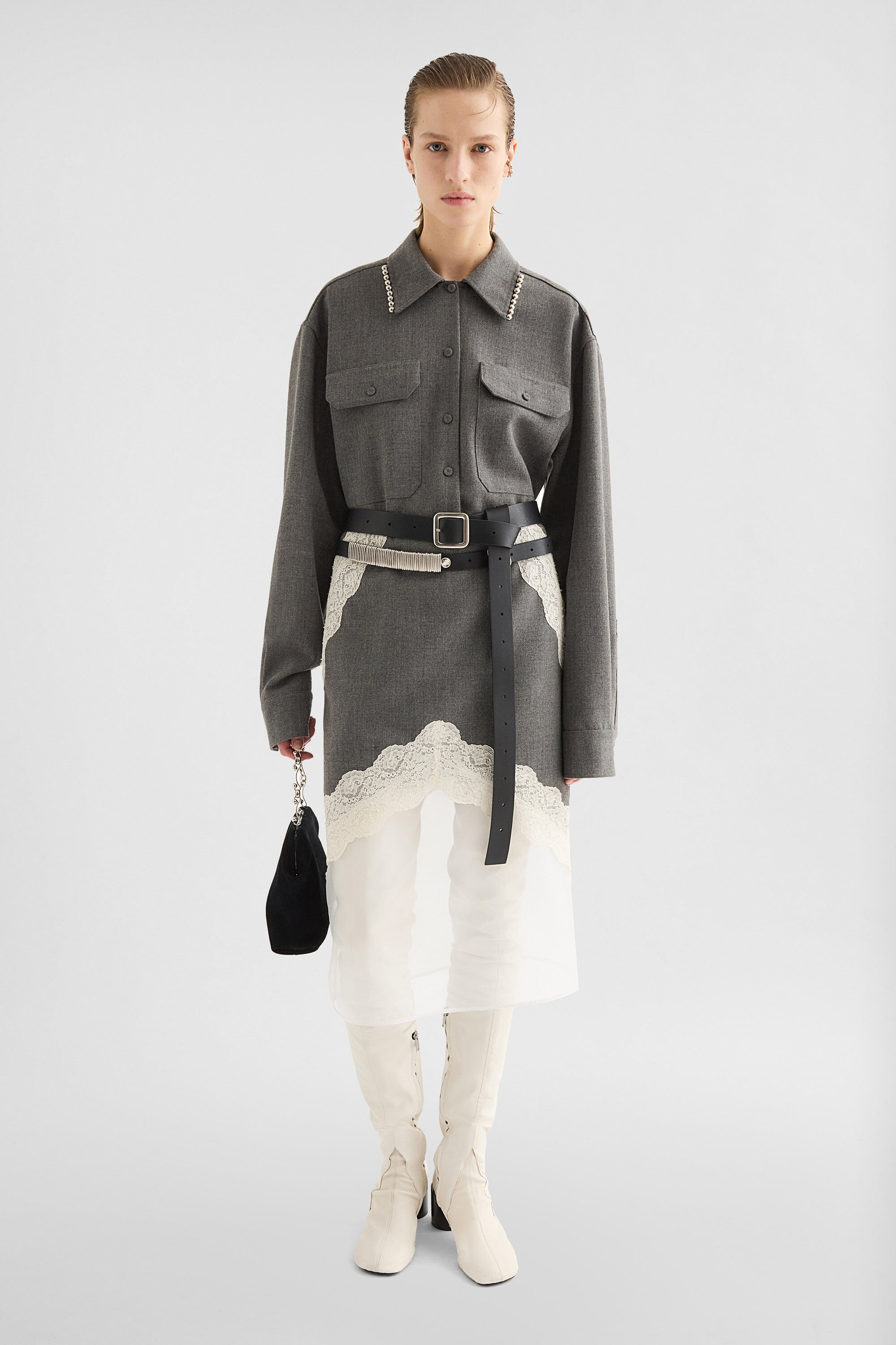 Wool Canvas Skirt - 5