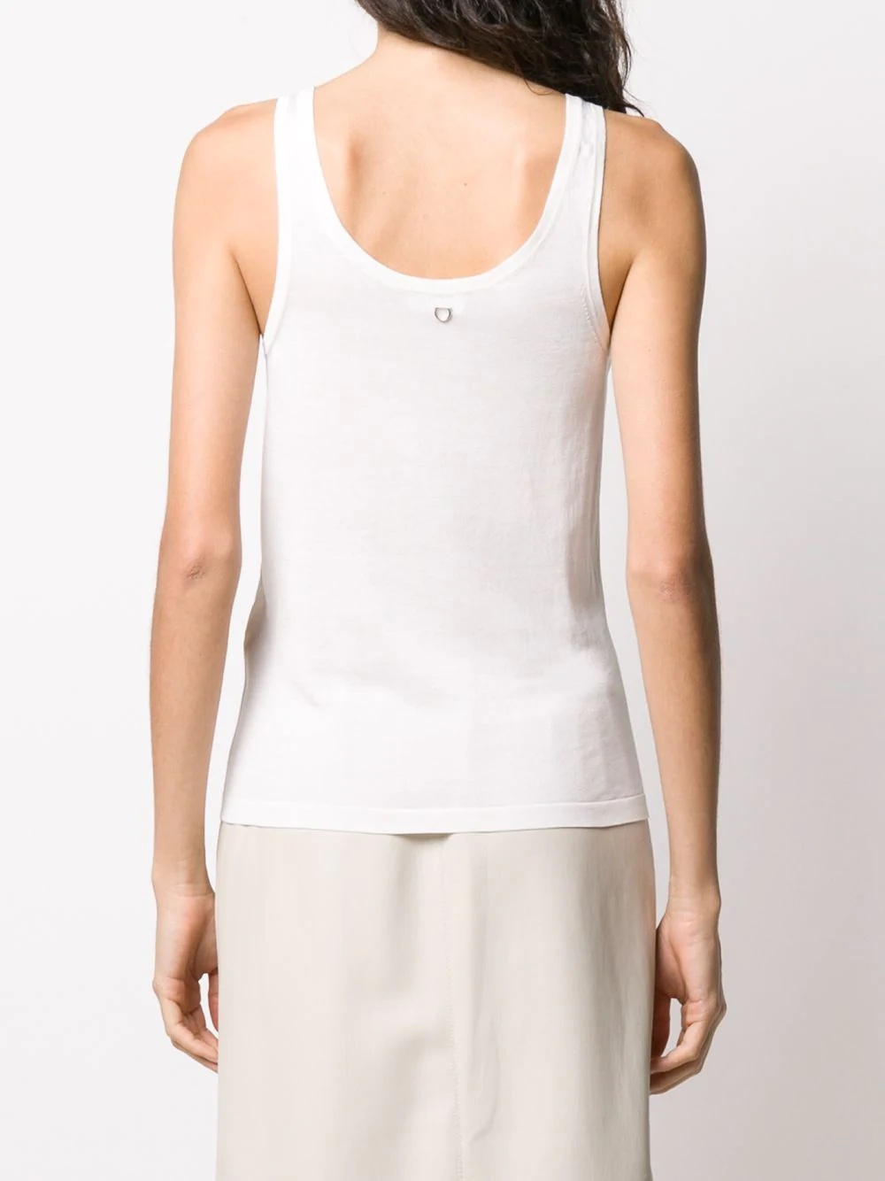 silk-blend vest top - 4