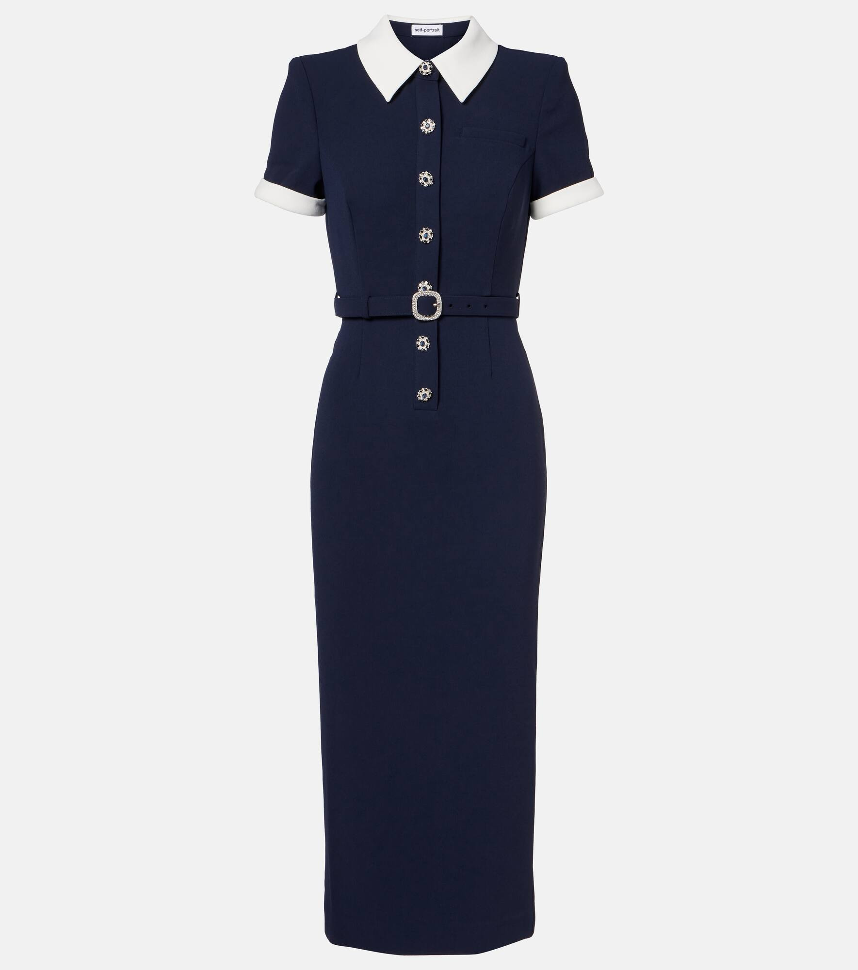 Belted midi dress - 1