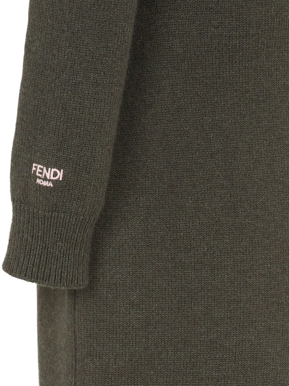 roll neck long-sleeve dress - 3