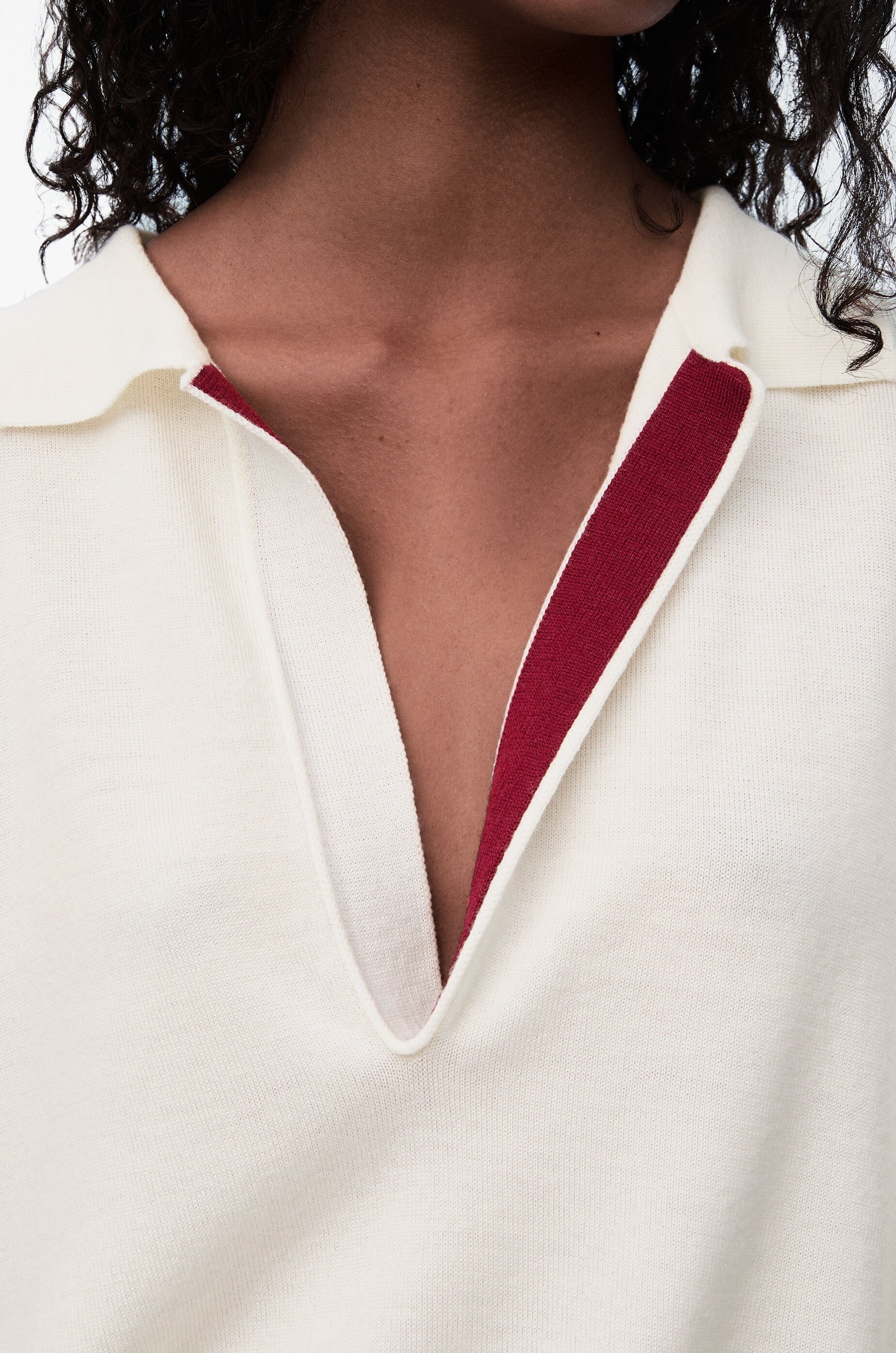 Polo sweater in wool - 5