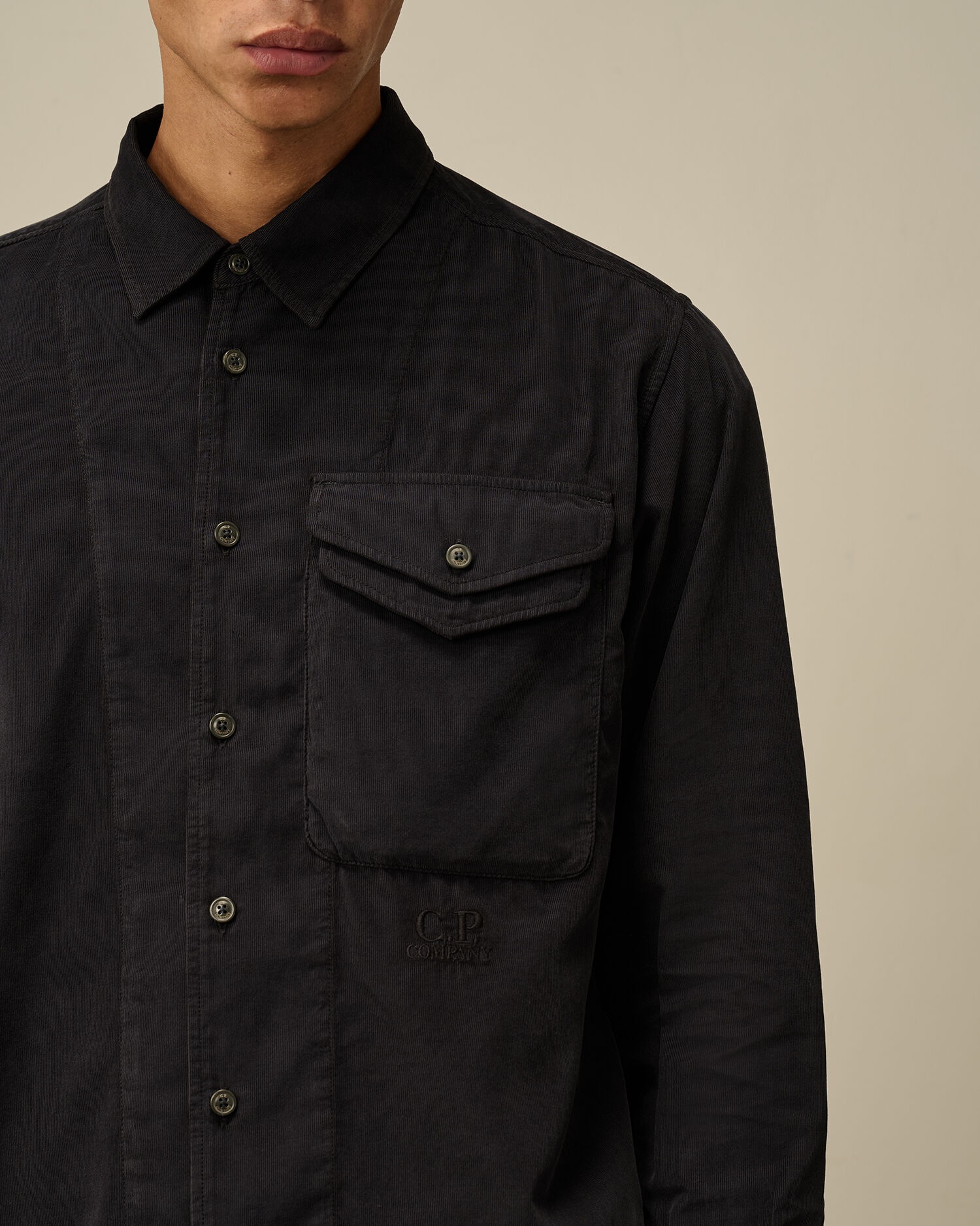 Corduroy Single Pocket Shirt - 4