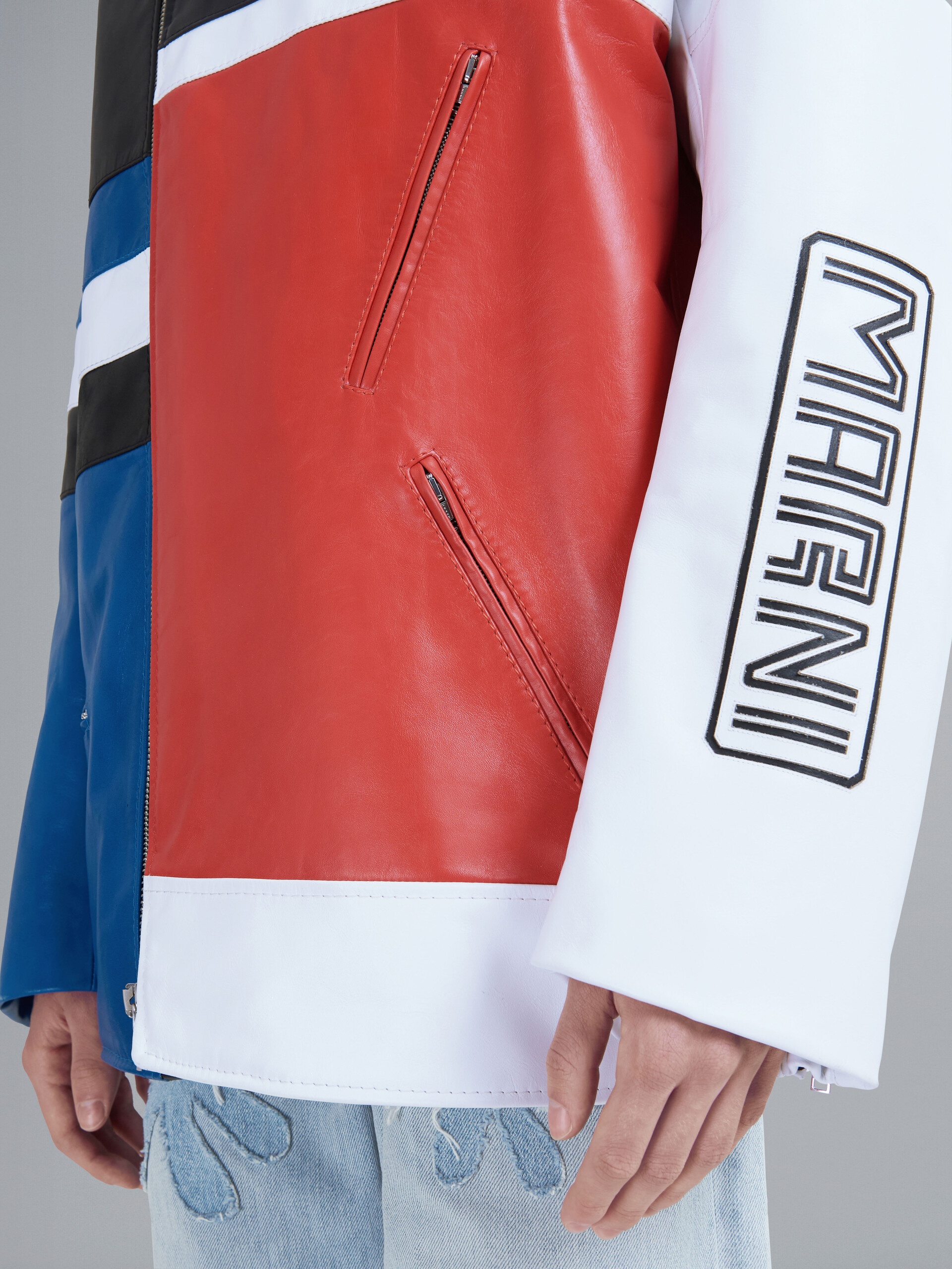 LEATHER BIKER JACKET - 4