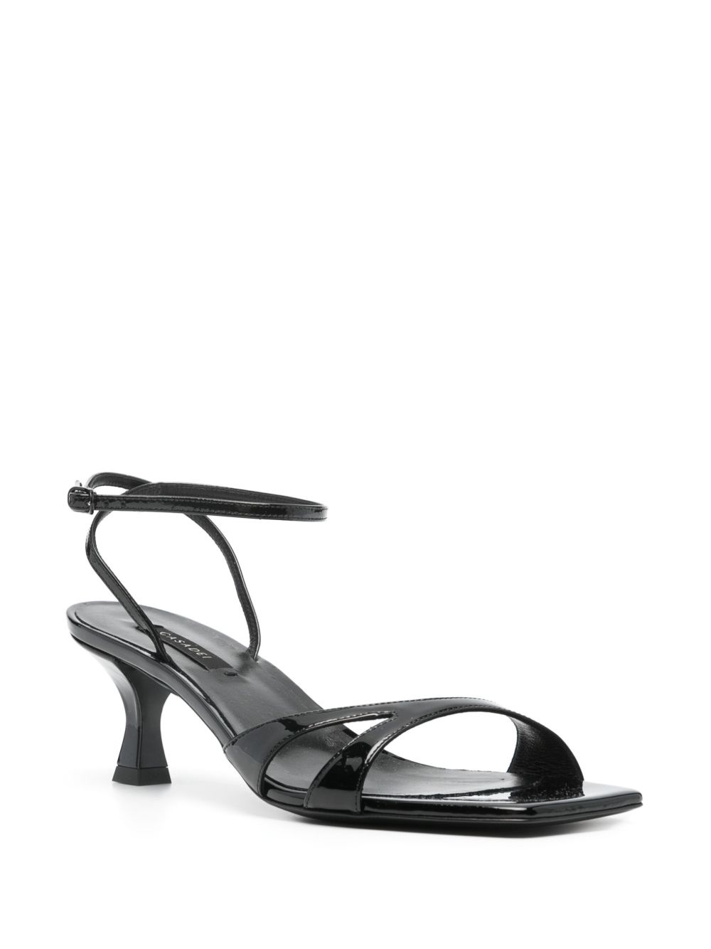 cut-out patent-leather sandals - 2