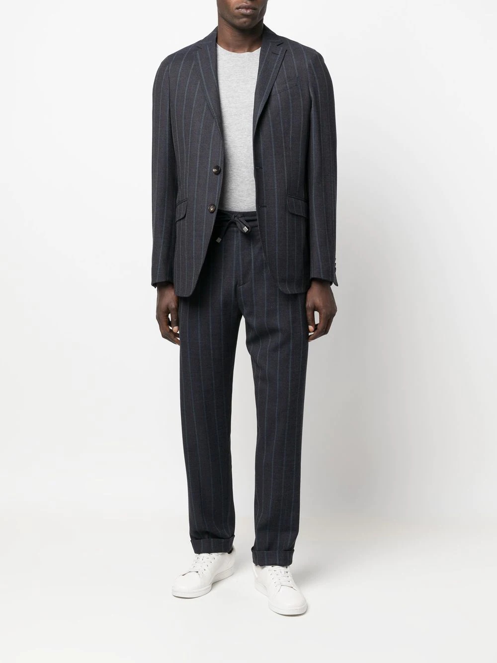 pinstripe-pattern single breasted suit - 2