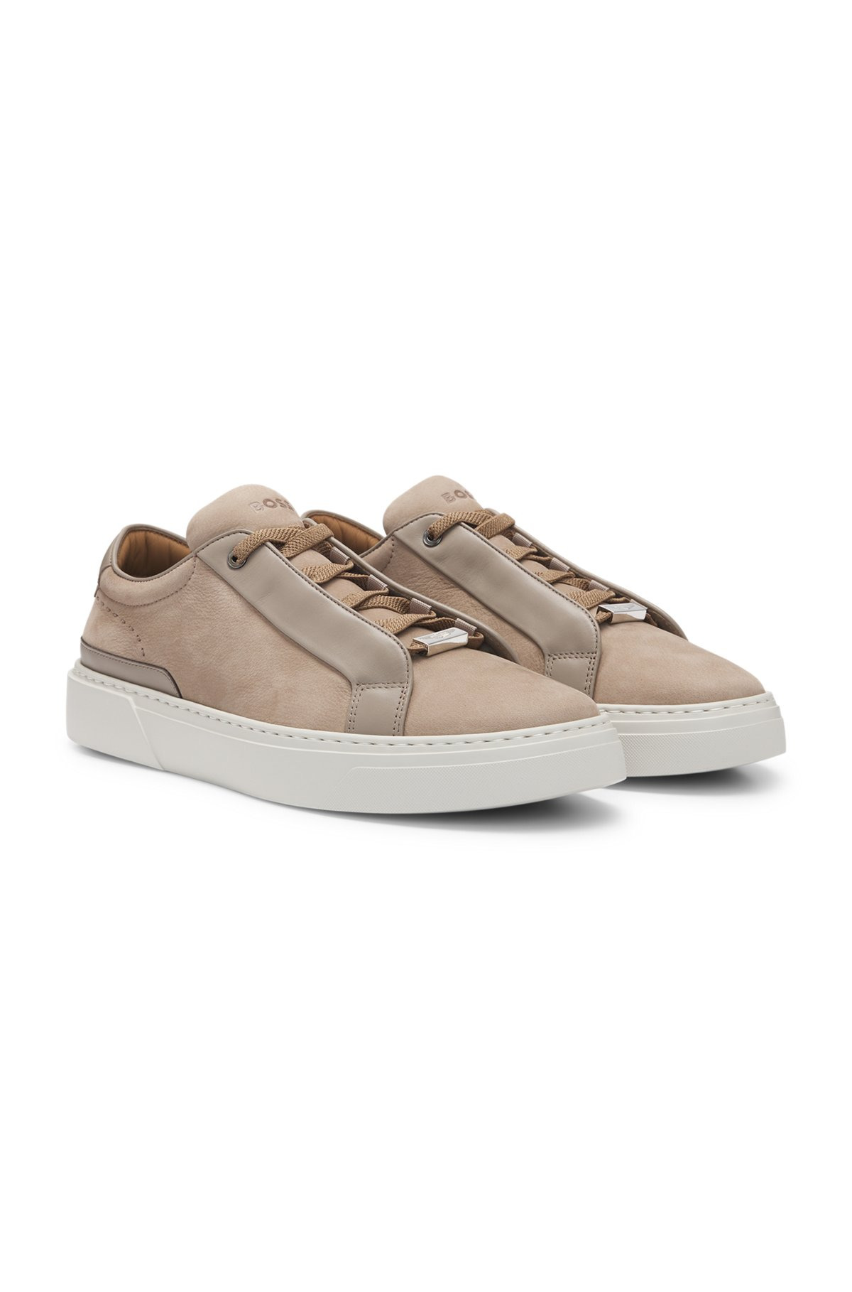 BOSS X ASTON MARTIN GRAINED-LEATHER TRAINERS WITH HIDDEN LACES - 2