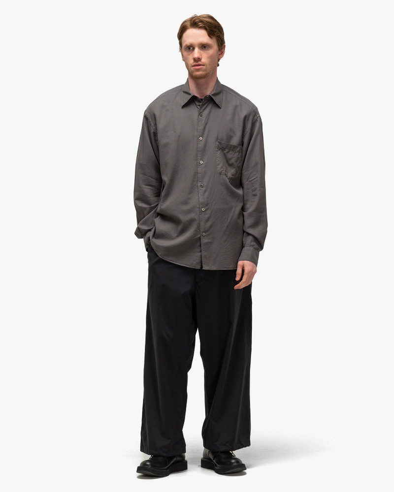 YOKE Garment Dyed Cotton Silk Twill Shirt Carbon outlook